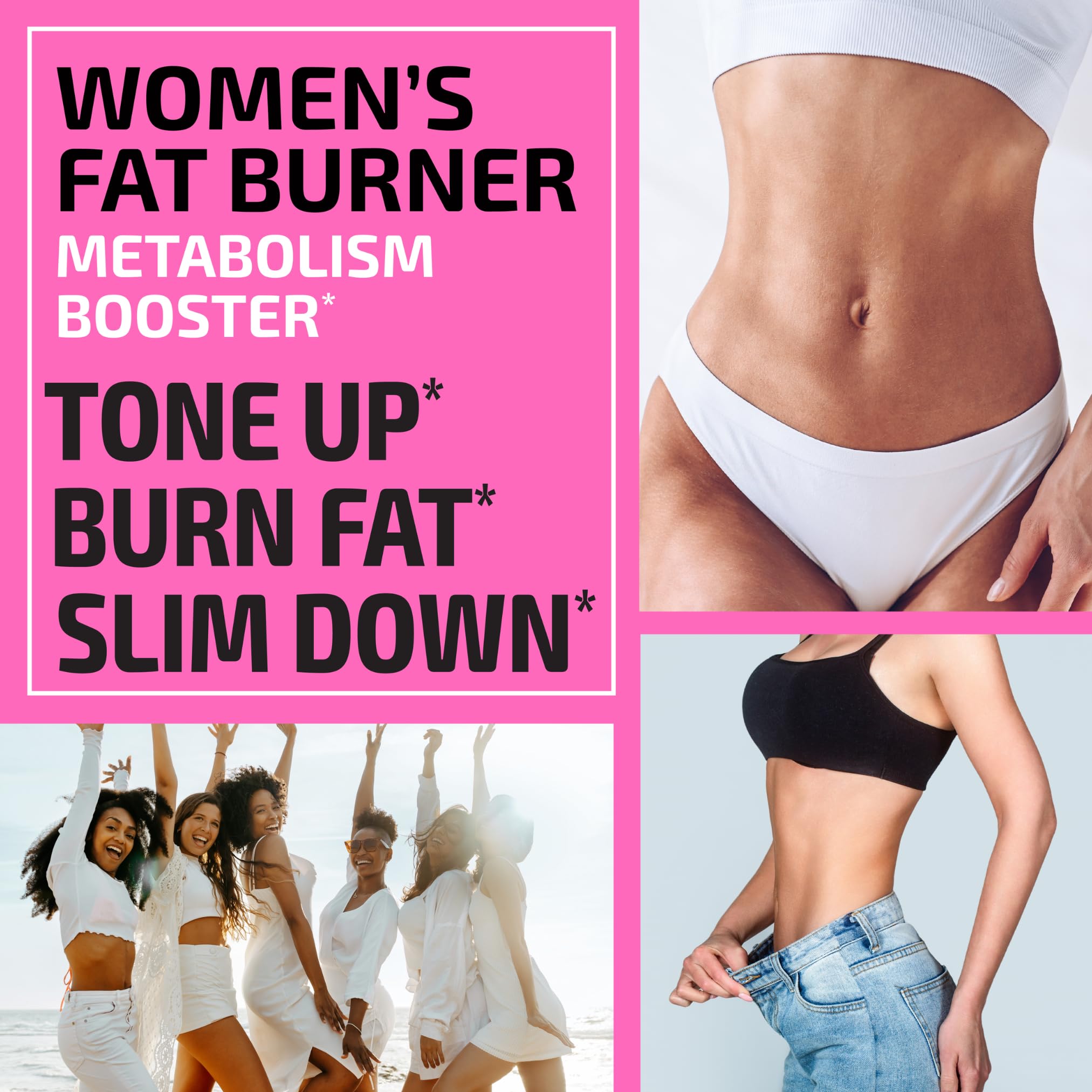 Best Fat Burners for Women - Weight Loss Pills to Reduce Belly Fat with Raspberry Ketones | Appetite Suppressant, Metabolism Booster & Bloating Relief | Diet Pills & Weight Loss Supplements | 60 Capsules | Perfect for Gym, Workout & Daily Energy Boost