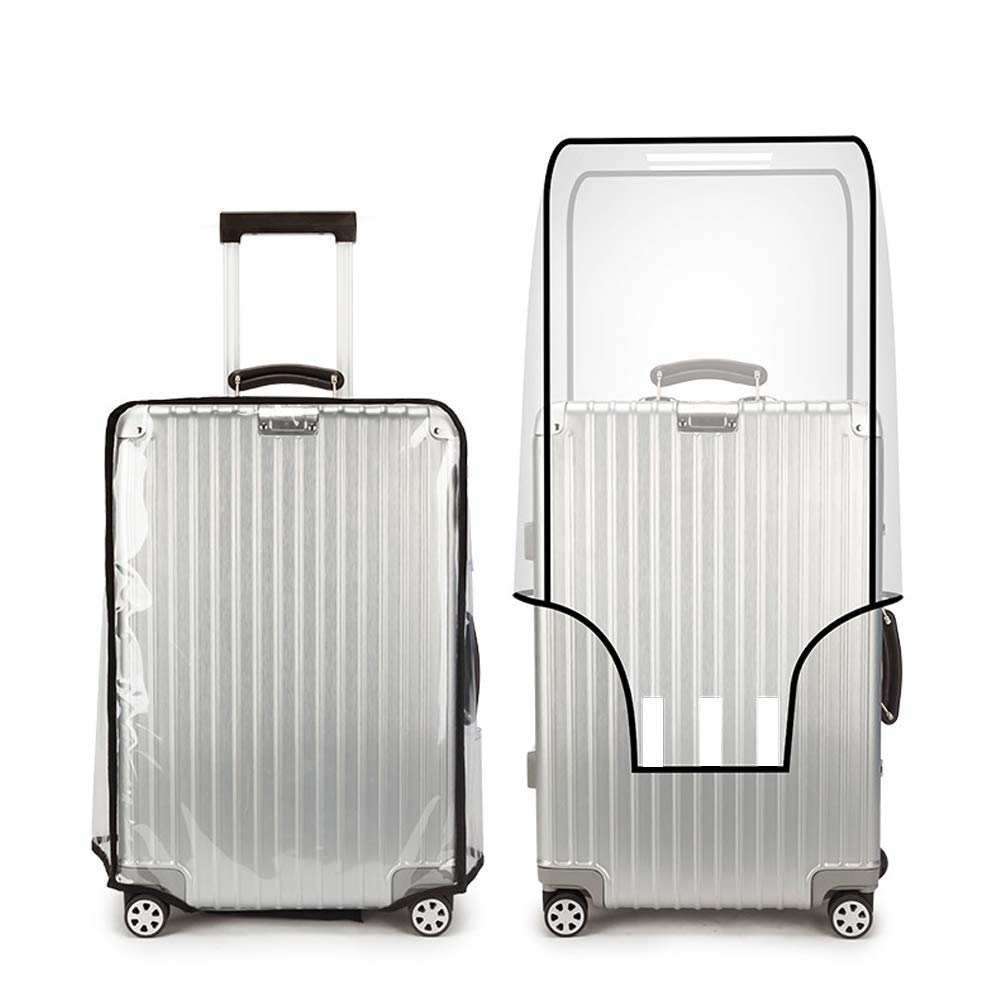 Everyfit Clear PVC Waterproof Luggage Cover Protector - 22 Inch Suitcase Protector for Travel, Airplane & Baggage Protection - Durable & Transparent Design for Easy Identification