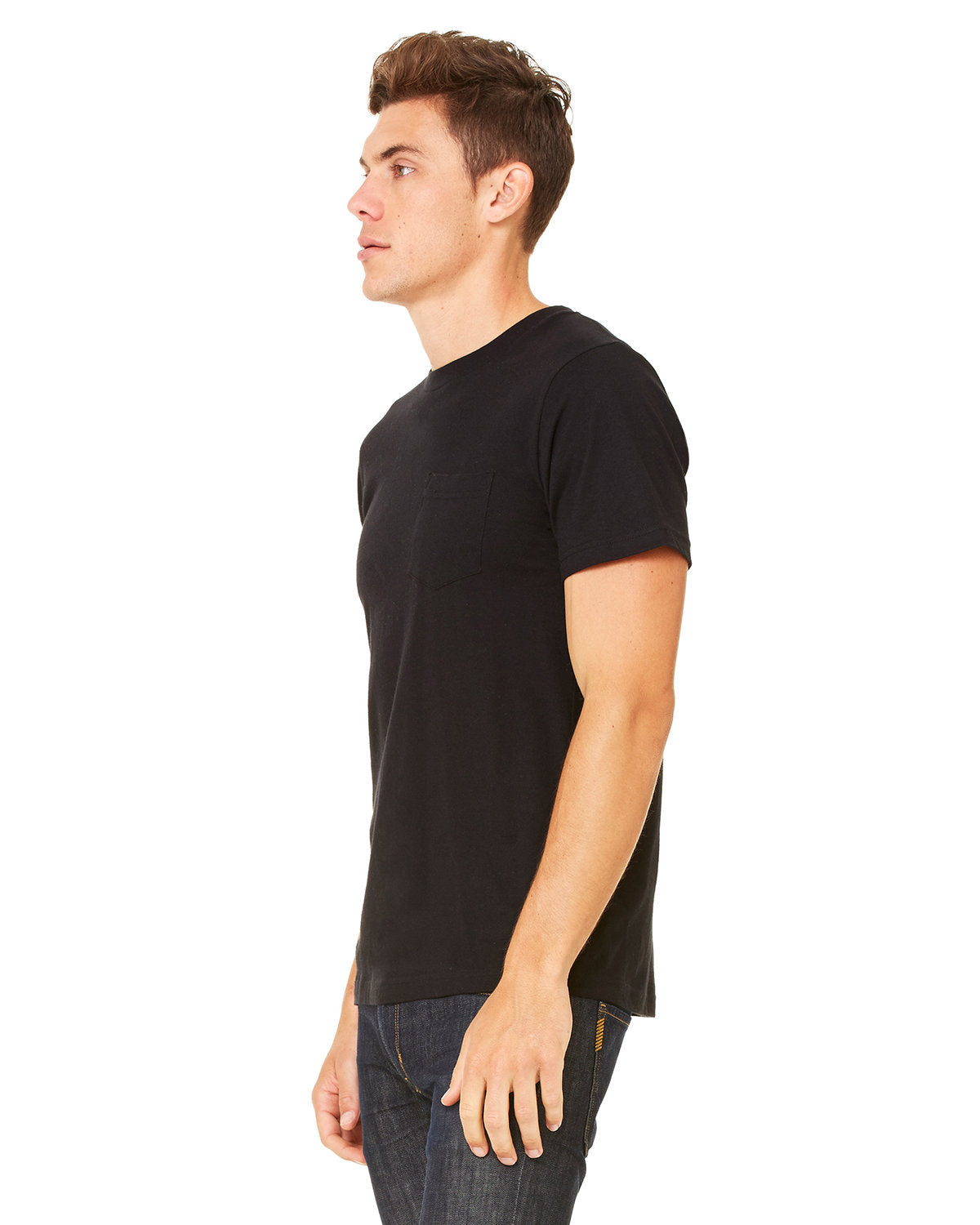 Bella + Canvas 3021 Men's Jersey Short Sleeve Pocket T-Shirt - Soft Cotton Tee for Casual Wear, Work & Everyday Comfort
