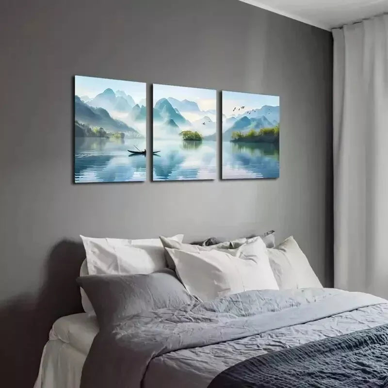3-Piece Nature Inspired Wall Art Set - Framed Canvas 50x70cm (20x28in) - High Quality Print - 100% Australian Made - Ready to Hang - Perfect for Living Room, Bedroom & Office Decor