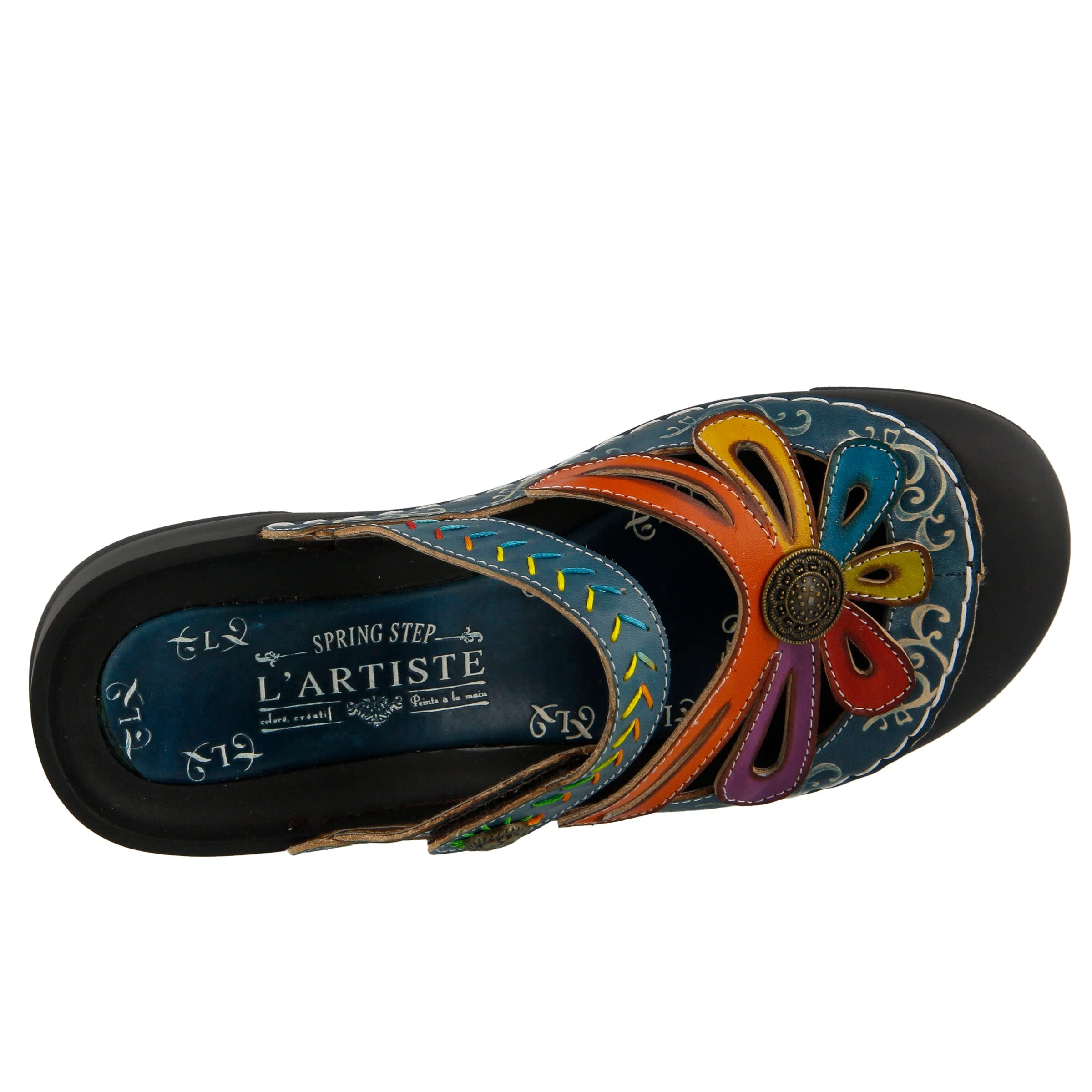 L'Artiste by Spring Step Women's Copa Flat Sandal - Comfortable Leather Flip Flops for Women, Casual Summer Beach Shoes with Arch Support | Perfect for Vacation, Poolside, and Everyday Wear