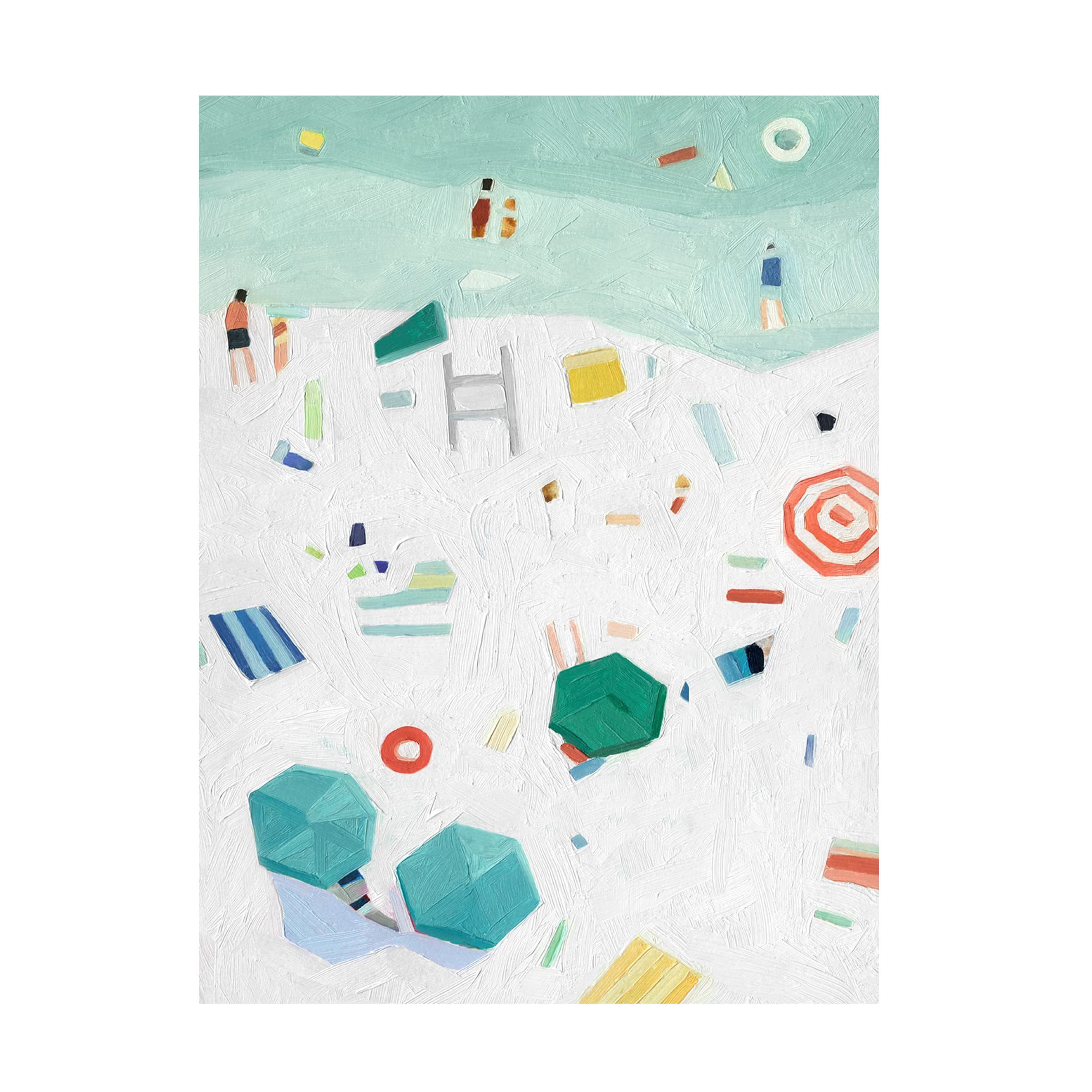 Emma Scarvey 'Beach Vista I' Canvas Wall Art Print - Coastal Landscape Painting for Living Room, Bedroom & Office Decor