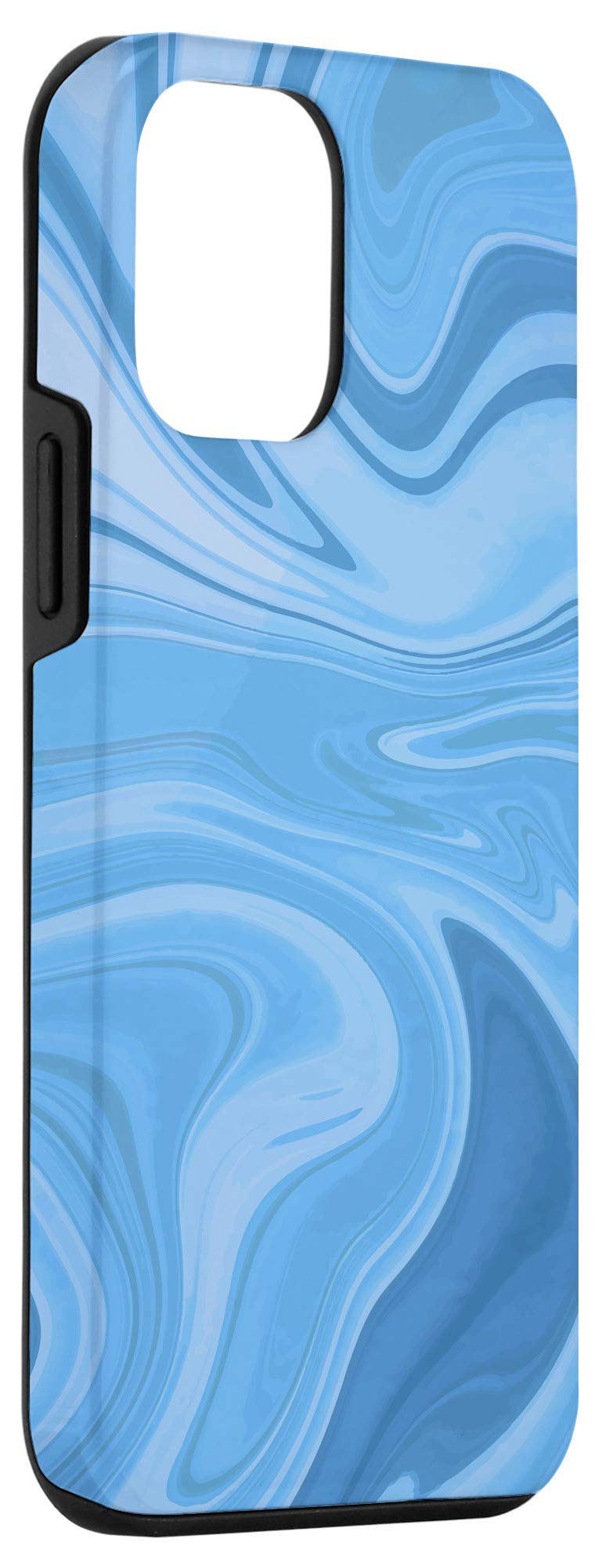 iPhone 12 Mini Case - Blue Ink Swirl Abstract Design Protective Cover | Slim Fit, Shockproof & Scratch Resistant | Perfect for Everyday Use, Travel & Work