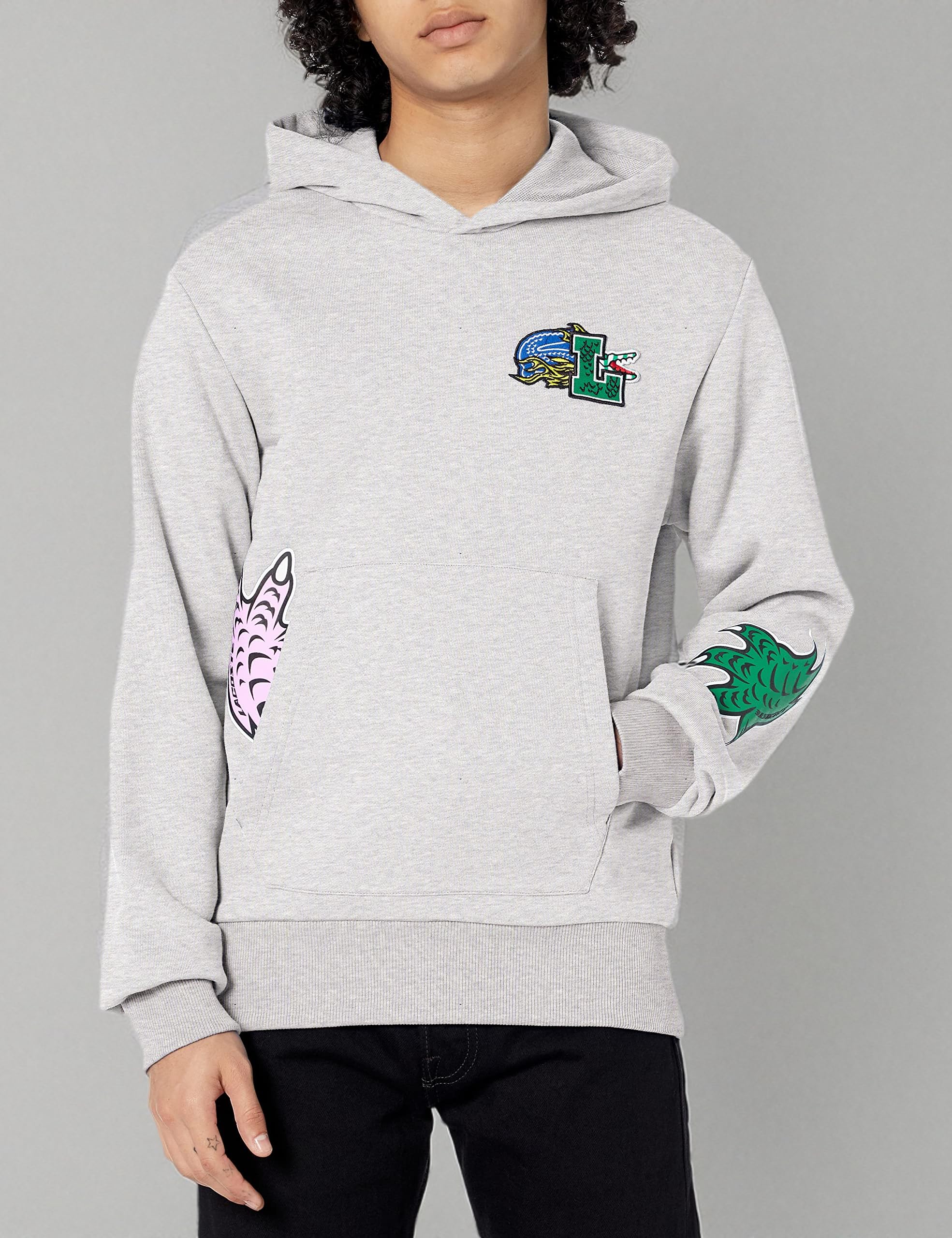 Lacoste Men's Comic Effect Print Hoodie - Stylish & Comfortable Pullover for Casual Wear, Street Fashion & Everyday Outfits