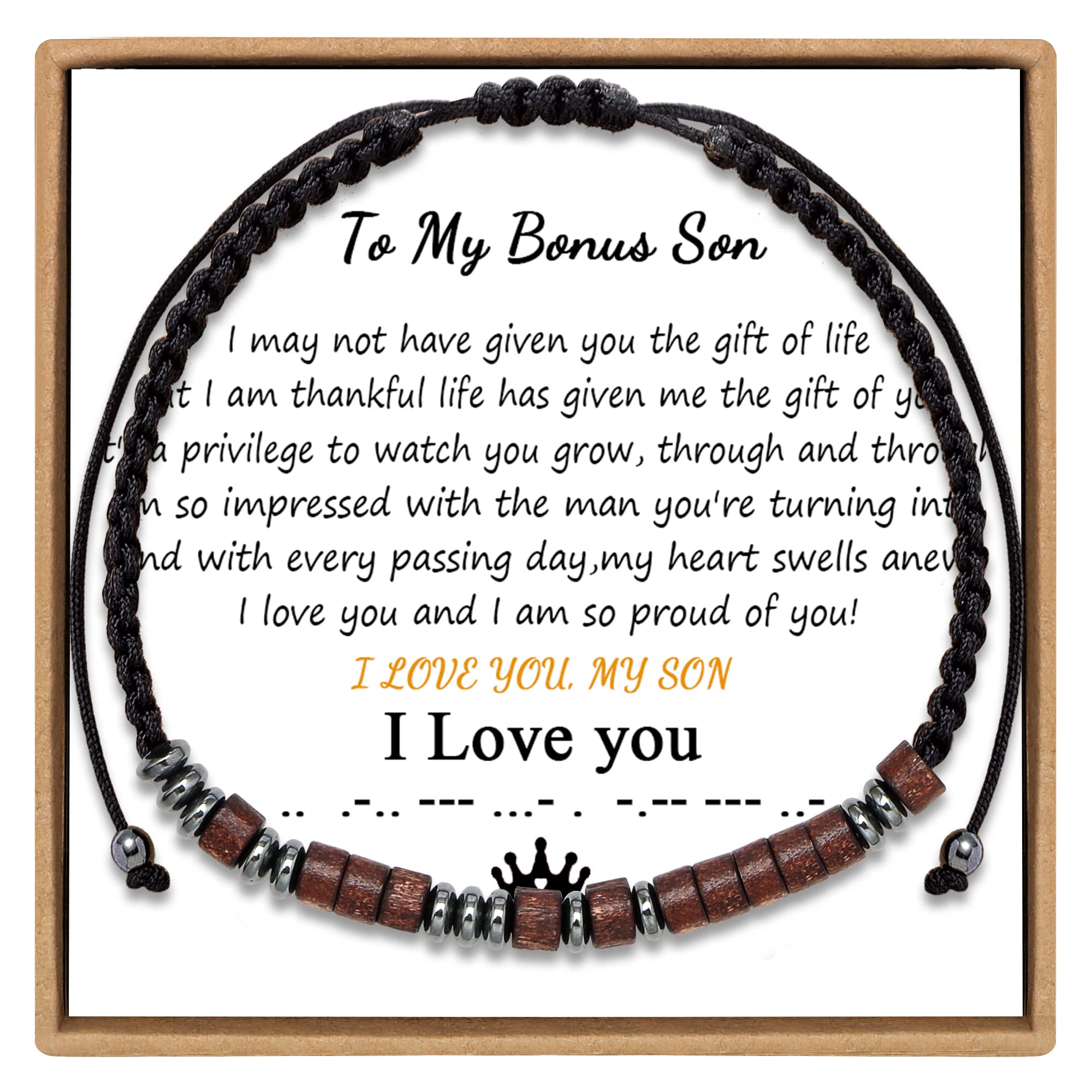 Morse Code Bracelet for Women & Men - Wooden Wrap Strand Bracelet - Anniversary, Birthday Gift for Best Friend, Mom, Daughter, Son, Boyfriend, Girlfriend, Husband - Perfect for Everyday Wear, Special Occasions & Meaningful Gifting