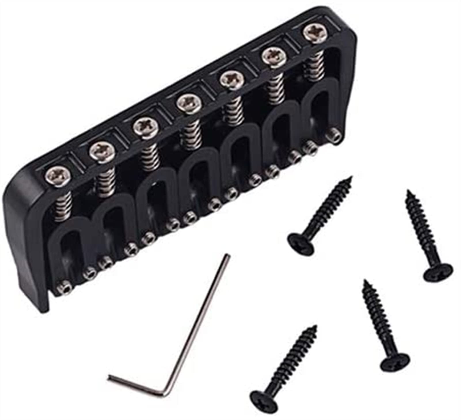 7 String Electric Guitar Bridge - Heavy Duty Metal Hardtail Saddle Replacement Part | Perfect for Guitar Upgrades & Repairs | Ideal for Rock, Metal & Studio Performances