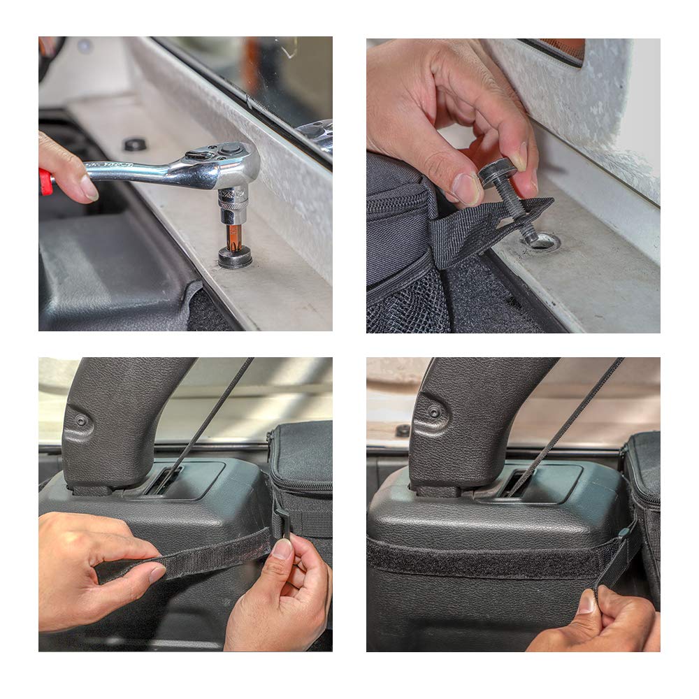 JeCar Trunk Storage Organizer Bag for 2018-2023 Jeep Wrangler JL/JLU (Sport, Sahara, Rubicon, Willys) - 2-Piece Interior Cargo Organizer | Perfect for Road Trips, Camping & Off-Road Adventures