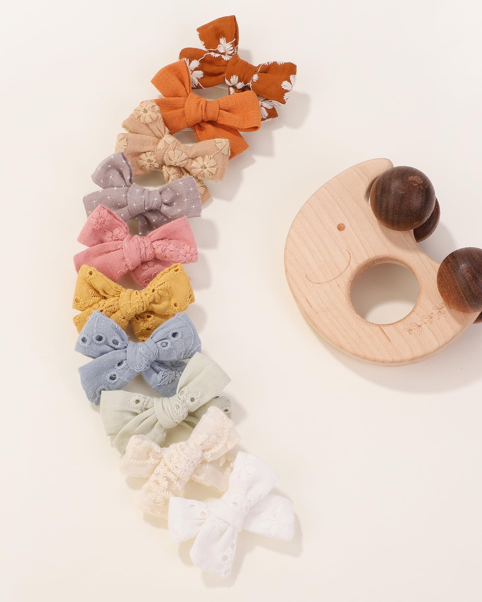 20PCS Mini Hair Clips with Bows for Girls & Kids - 2 Inch Tiny Barrettes for Fine Hair - Perfect for School, Parties, and Daily Hair Styling