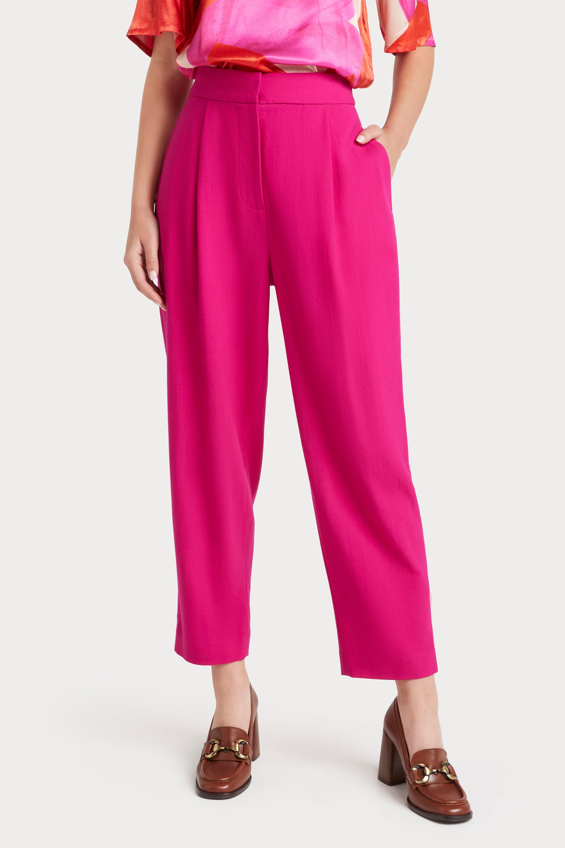 Husk LOTUS PANT Women's High-Waisted Yoga Pants in Fuschia Pink - Perfect for Yoga, Gym Workouts & Lounge Wear