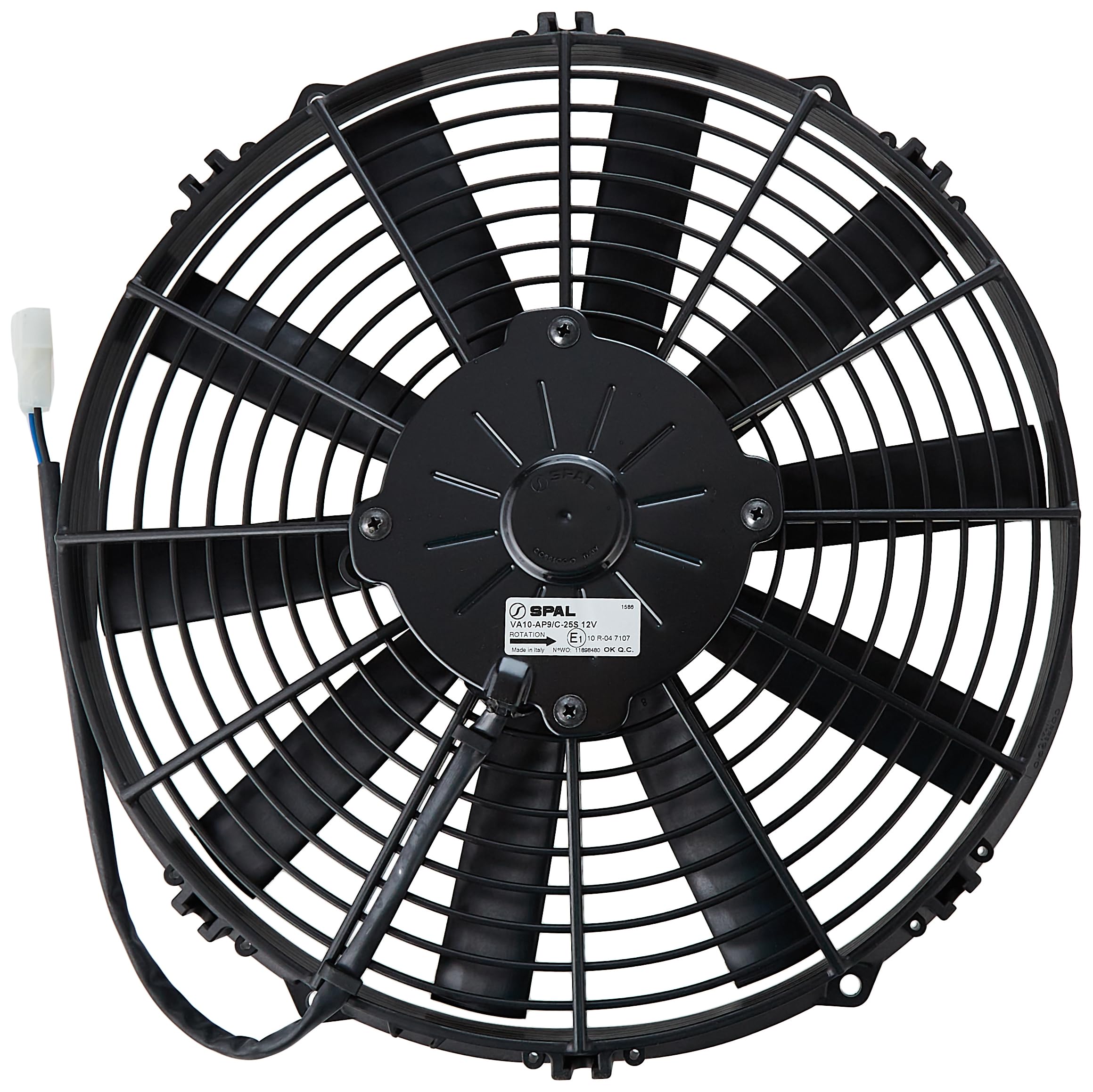 Spal 30100384 12 Inch Straight Blade Low Profile Cooling Fan - High Performance for Automotive, Marine & Industrial Applications