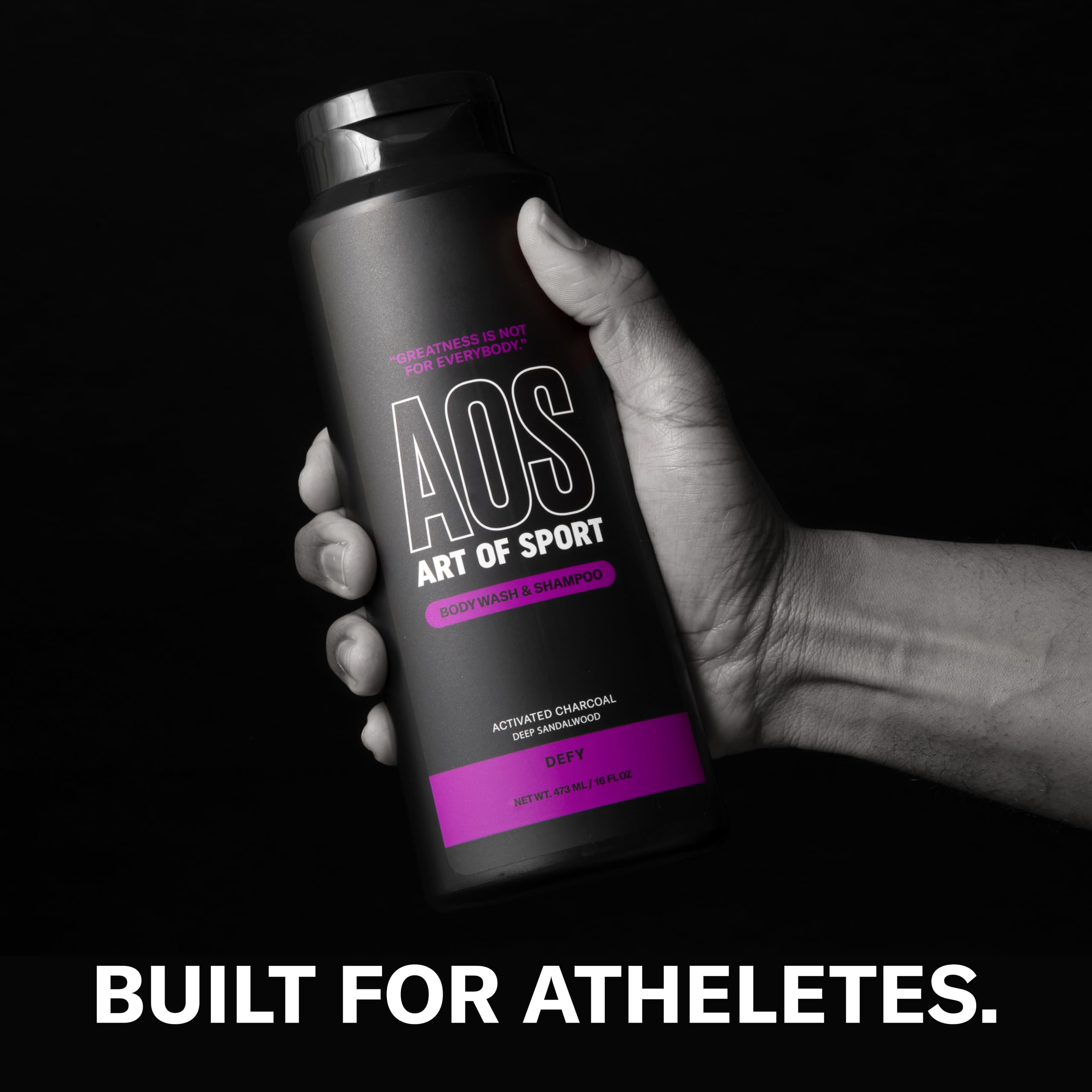 Art of Sport Men's Skincare Bundle - Daily Face Wash & Lotion (4oz) + 2-in-1 Charcoal Body Wash & Shampoo + Deodorant - Defy Sweat & Odor - Perfect for Gym, Workout & Active Lifestyle
