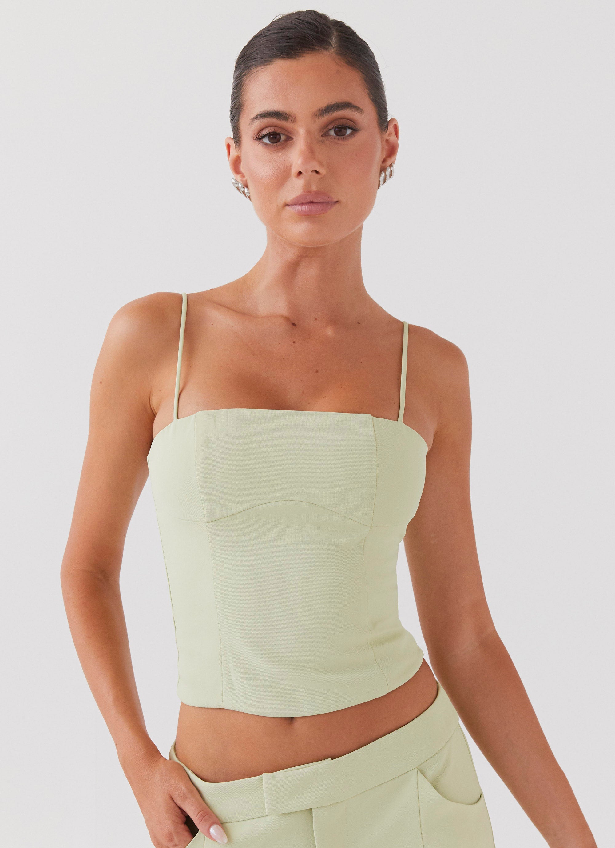 Eliana Crop Top - Green Zest | Women's Fashion Trendy Short T-Shirt | Perfect for Summer Outfits, Music Festivals & Beach Vacations