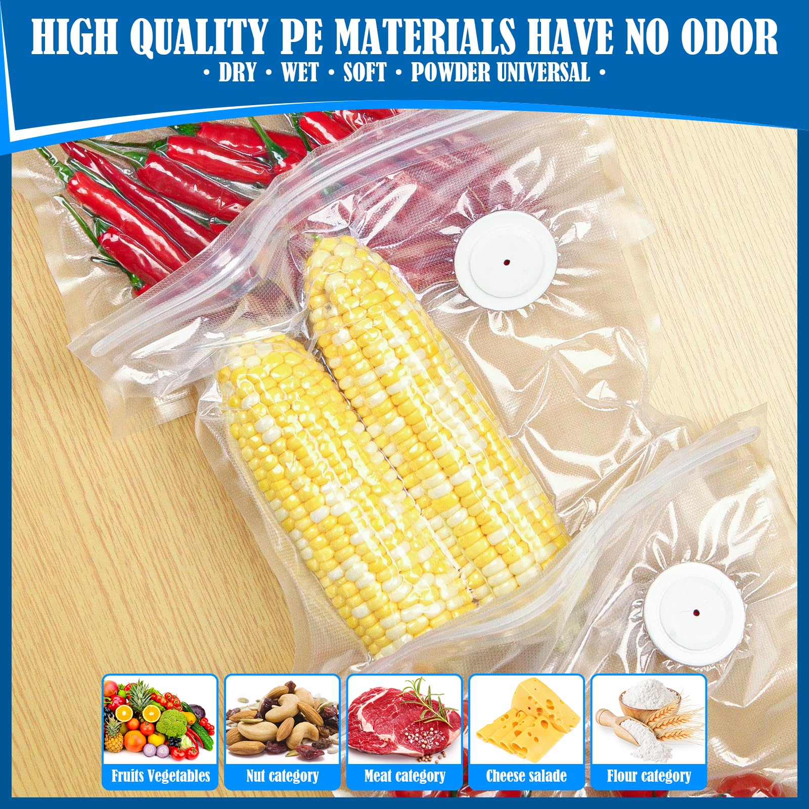 **Handheld Compact Vacuum Sealer Pump & Food Saver with 30 Reusable Vacuum Bags - Keep Food Fresh for Longer - Perfect for Meal Prep, Sous Vide & Storage (1 Pump + 30 Bags)**
