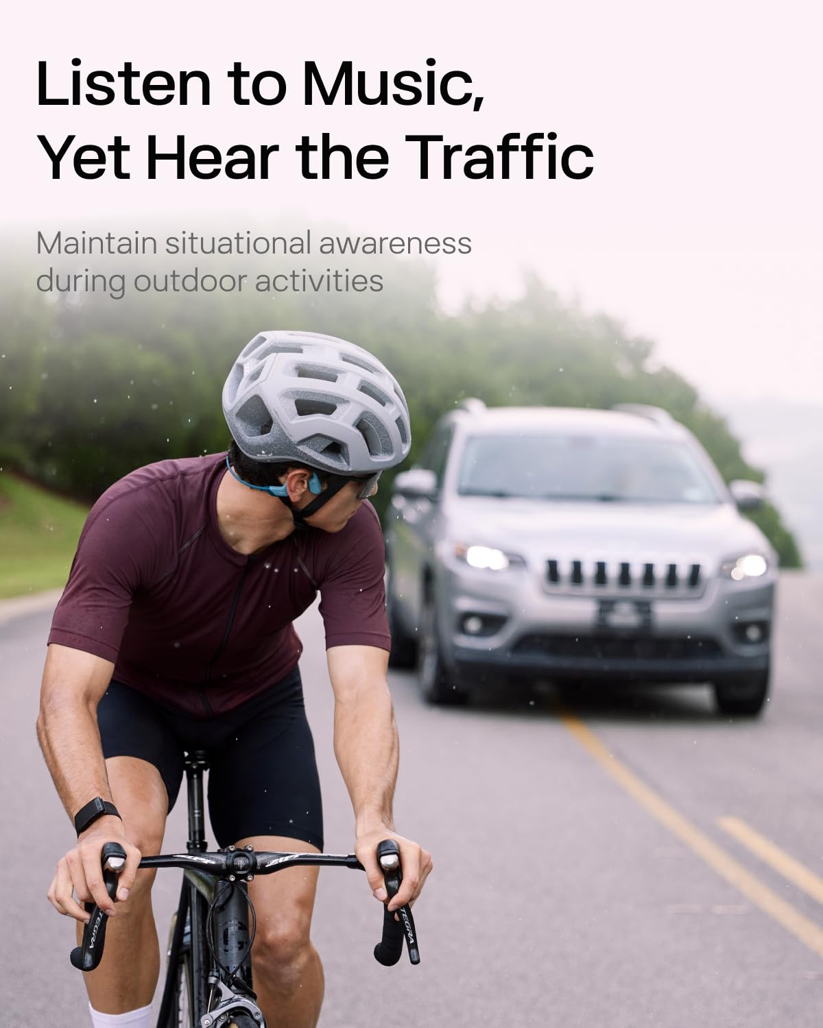 SHOKZ OpenRun Pro Open-Ear Bluetooth Bone Conduction Headphones - Sweatproof Wireless Sport Earphones for Running, Cycling & Workouts with Premium Bass & Built-in Mic - Perfect for Gym, Outdoor Activities & Commuting