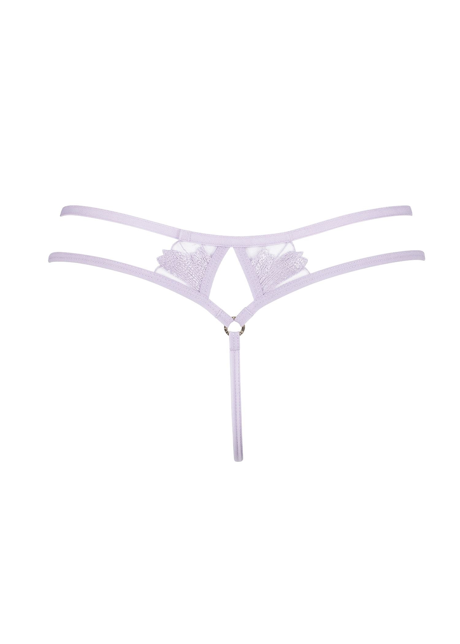 Colette Thong - Purple Rose Lace Underwear for Women | Comfortable & Sexy Panties | Perfect for Date Night, Lingerie Gift & Everyday Wear
