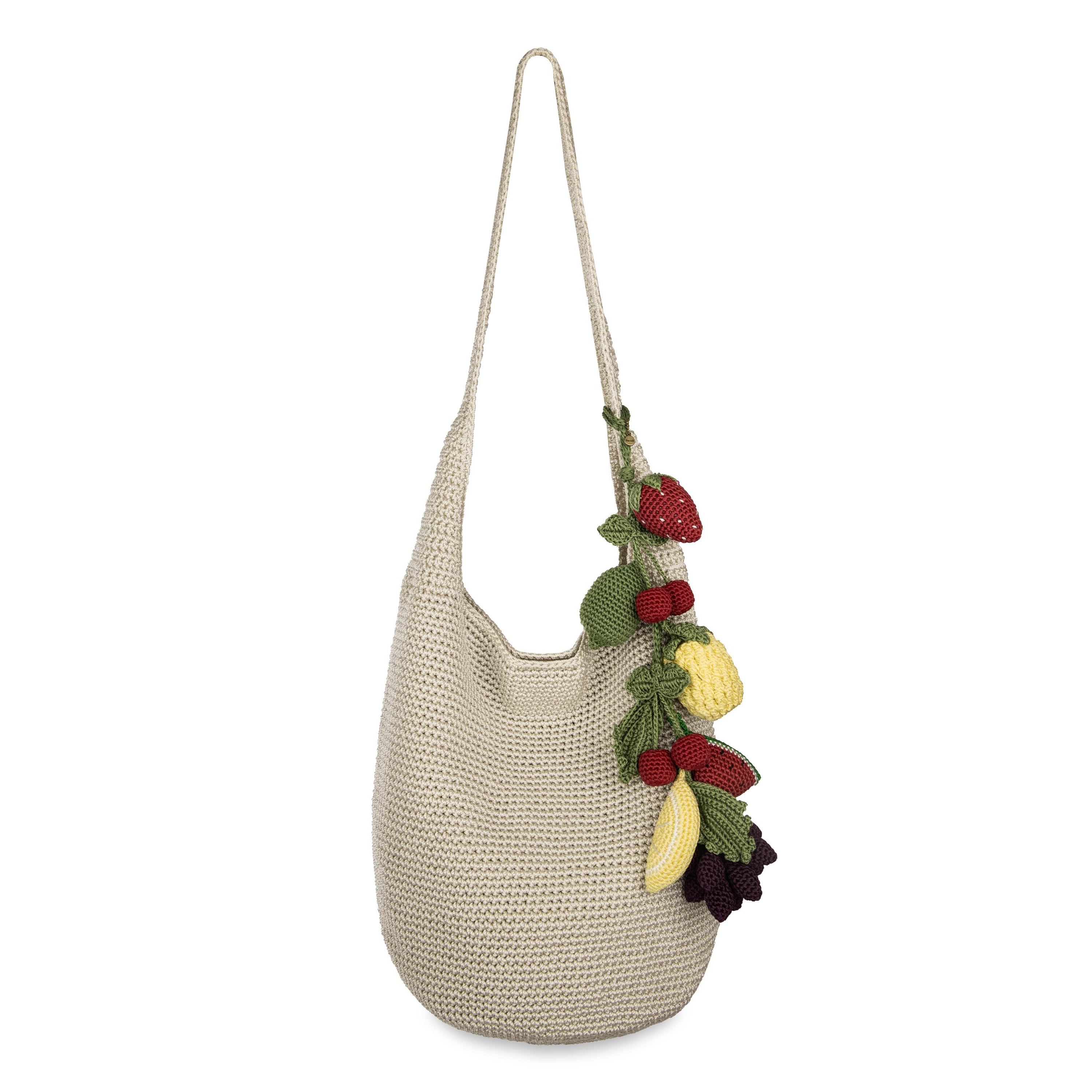 Handmade 120 Hobo Crochet Bag - Eco-Friendly Natural Fruit Design for Women | Perfect for Beach, Shopping & Casual Outings