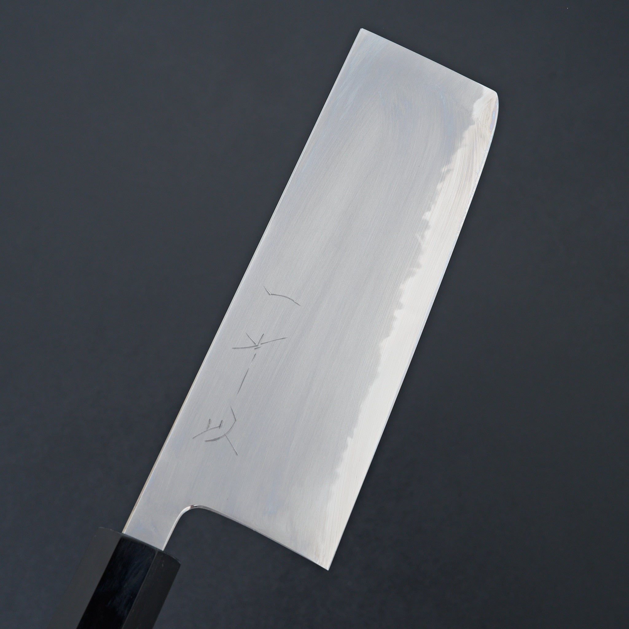 Hitohira Gorobei Izo White #2 Nakiri Knife - Japanese Carbon Steel Blade with Yakusugi Cedar Handle - Perfect for Vegetable Chopping, Slicing & Precision Kitchen Tasks