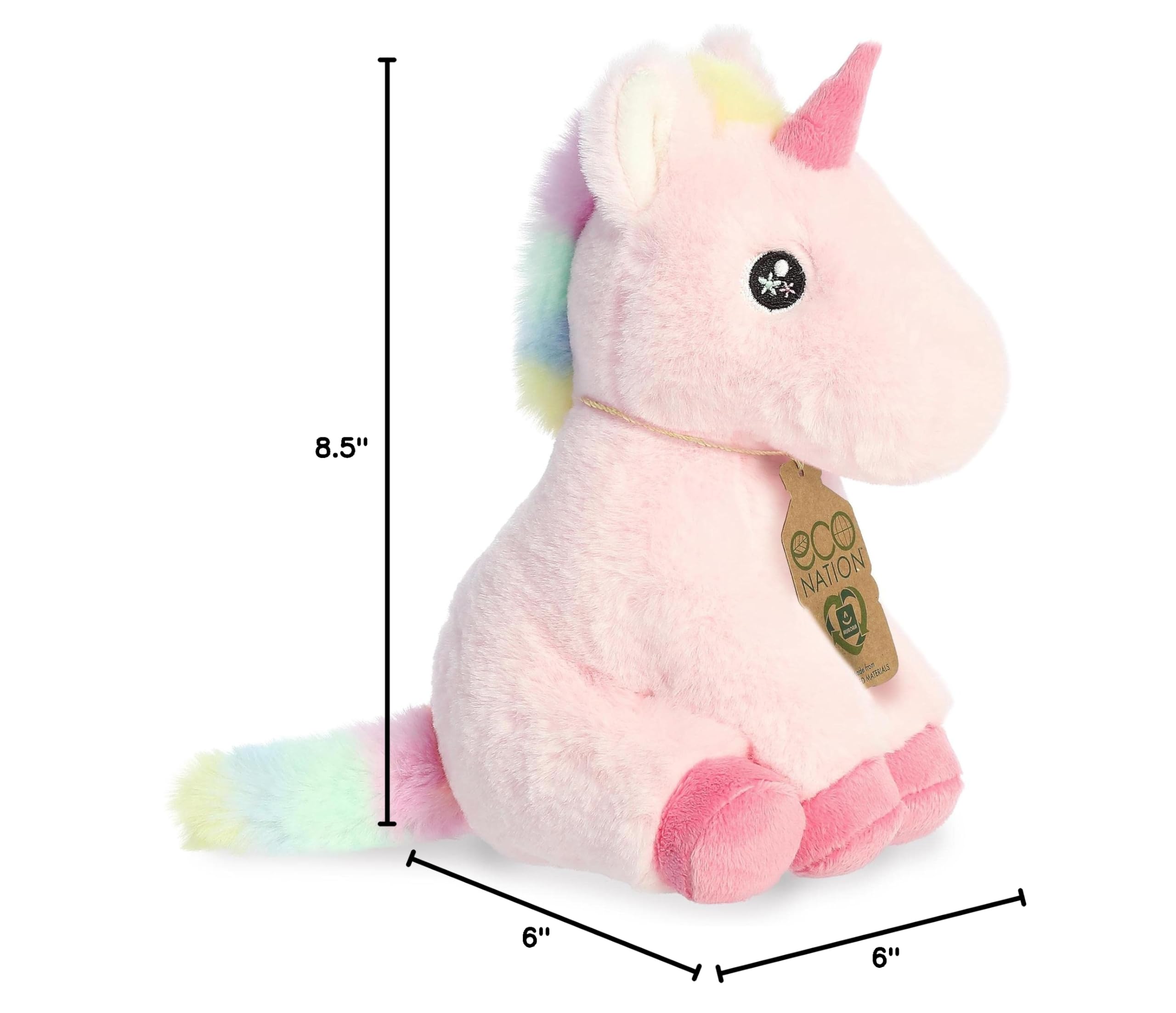 Aurora® Eco-Friendly Pearl Unicorn Stuffed Animal - 9