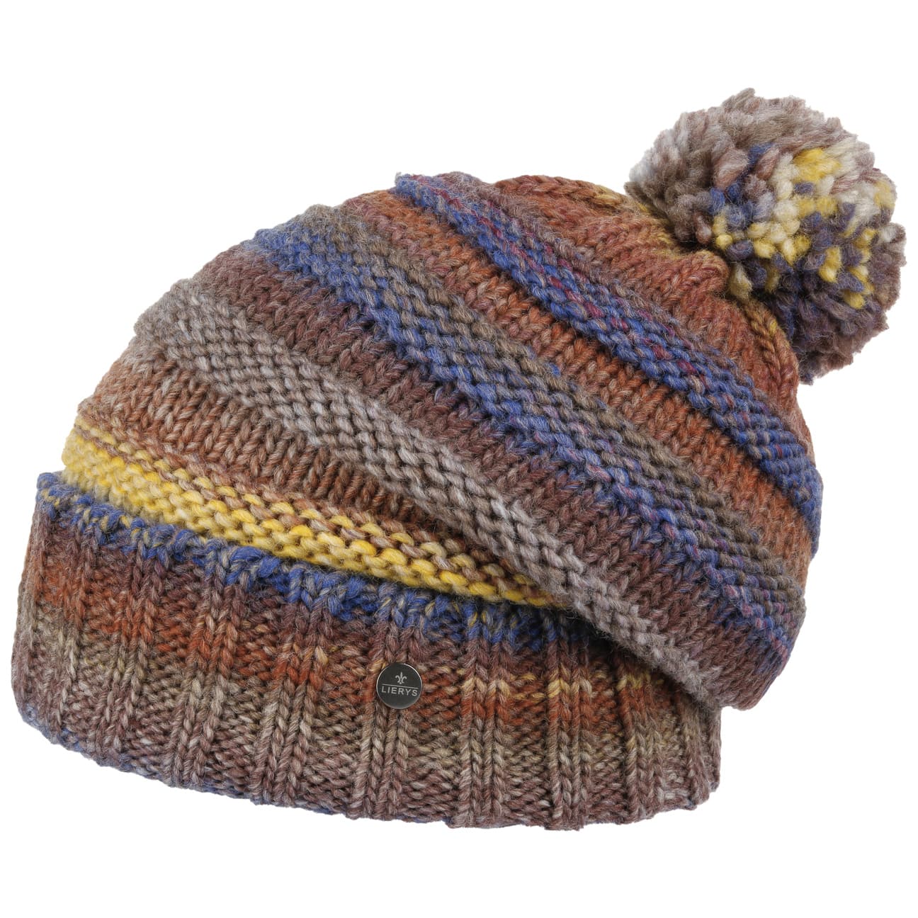 Lierys Faux Fur Pompom Beanie - Soft Winter Knit Hat for Women & Men - Cozy Cold Weather Accessory for Skiing, Snowboarding & Outdoor Activities