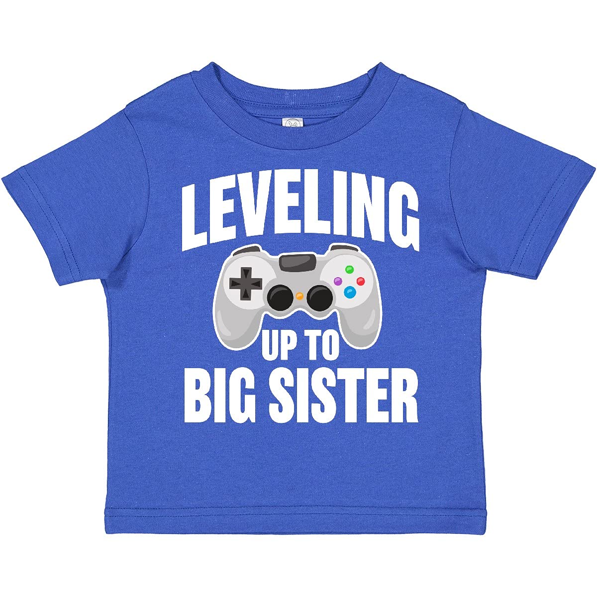 Leveling Up to Big Sister Toddler T-Shirt - Cute Sibling Announcement Shirt for Toddler Girls | Perfect for Gender Reveal, New Baby Gift & Family Photos
