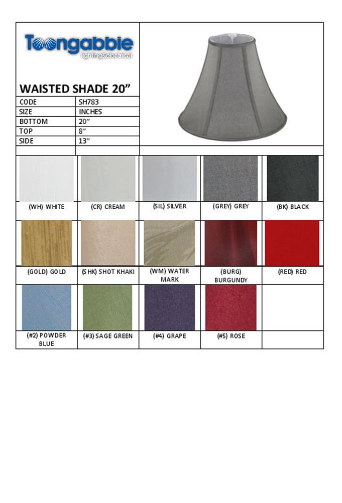 8.20.13 Waisted Lamp Shade in Shot Khaki - Perfect for Living Room, Bedroom & Office Lighting Decor