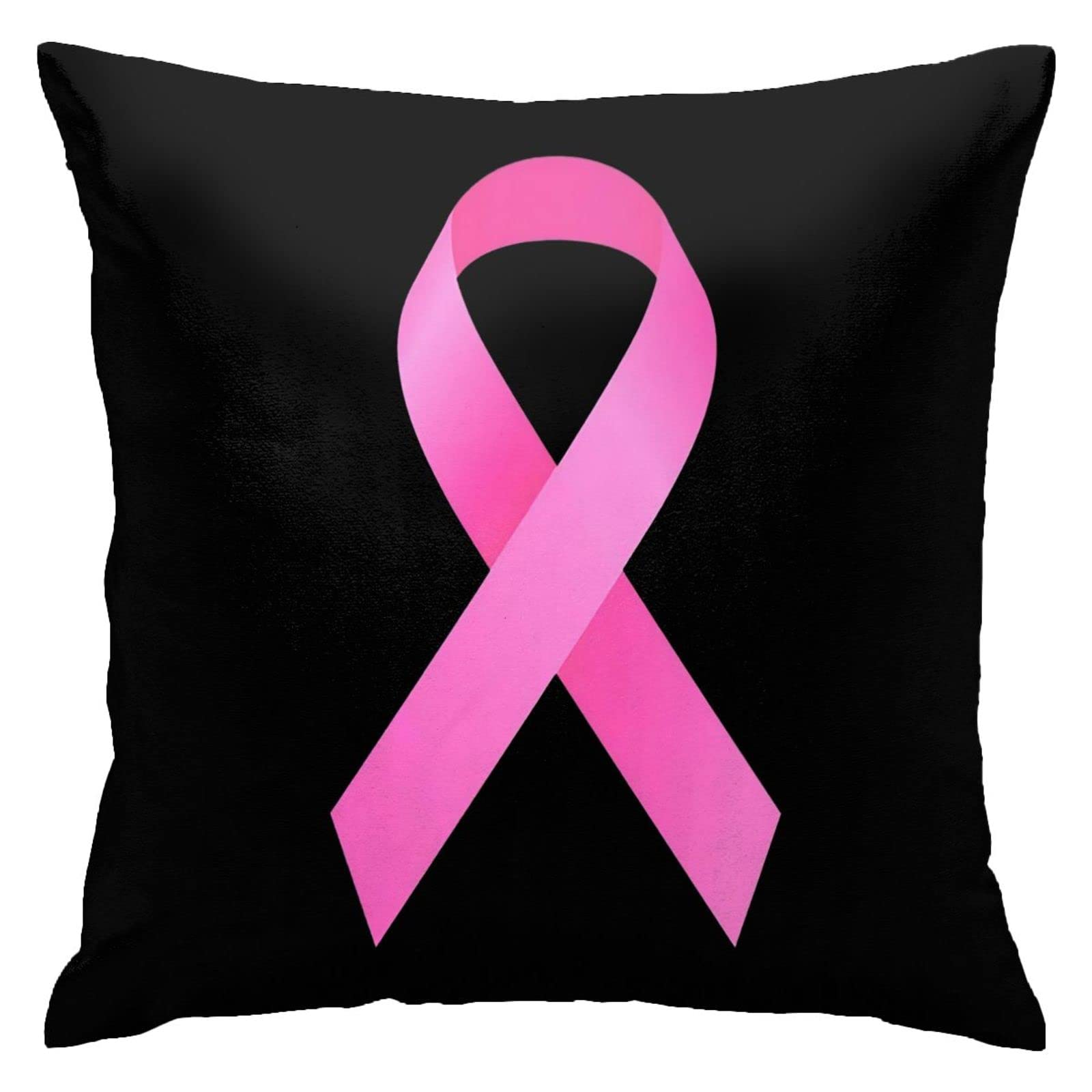 Breast Cancer Awareness Pink Ribbon Pillow Covers - Soft Decorative Throw Pillows for Home, Living Room, Bedroom - Perfect for Holidays, Anniversaries, Weddings & Support Awareness Events