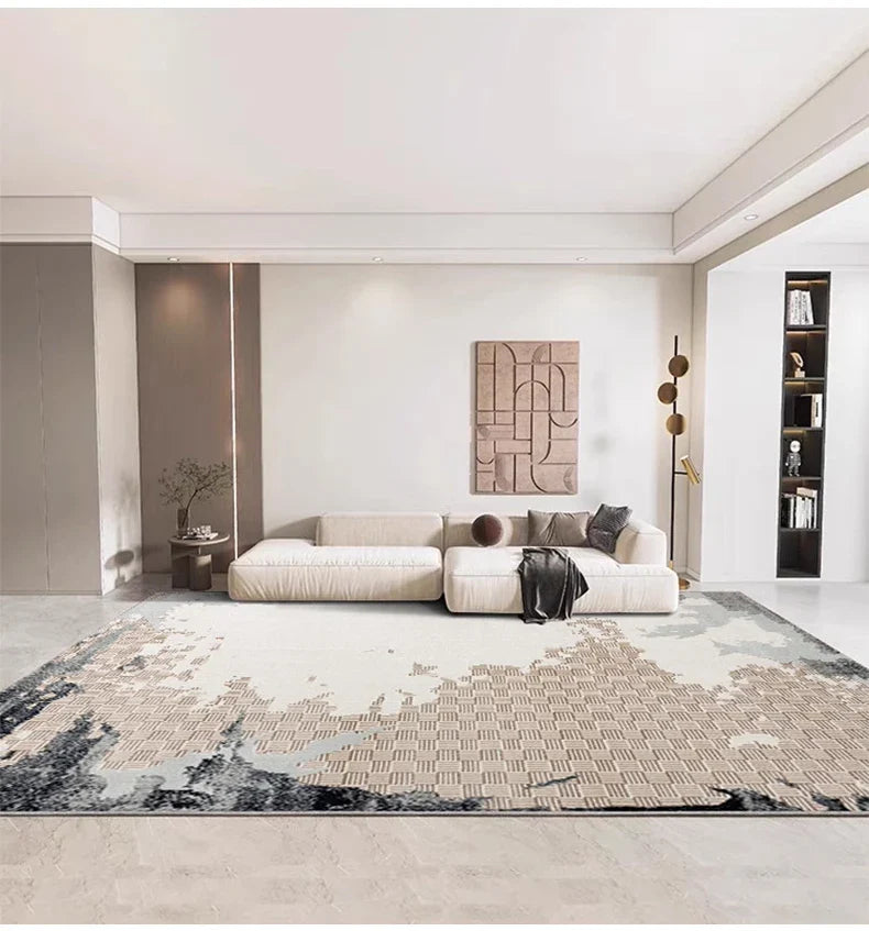 Abstract Textures High Pile Tufted Rugs with 3D Relief Design - Soft Modern Area Rug for Living Room, Bedroom & Office Decor
