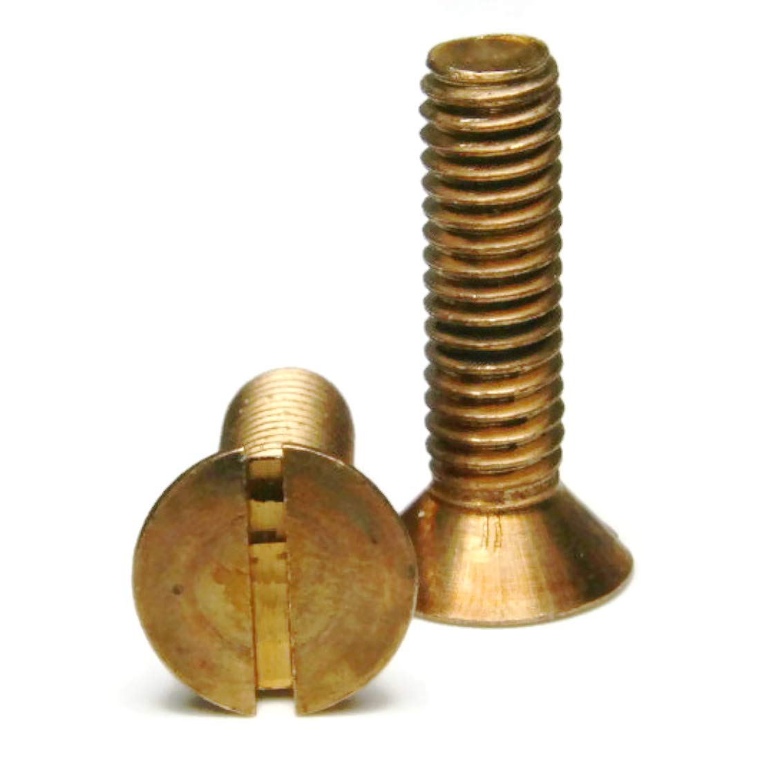 Silicon Bronze Slotted Flat Head Machine Screws - 3/8
