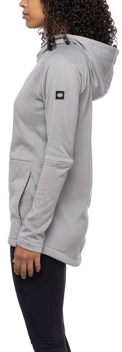 686 Women's Mission Grid Fleece Hoodie 2023 - Soft Warm Pullover for Outdoor Activities, Hiking & Casual Wear