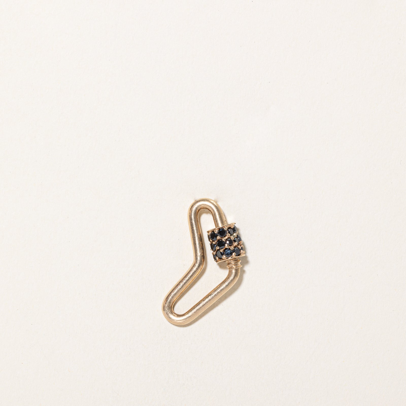 Stoned Boomerang Lock by Marla Aaron - 0.85ctw Black Diamond Jewelry | Secure & Stylish Necklace for Women, Perfect for Everyday Wear & Special Occasions