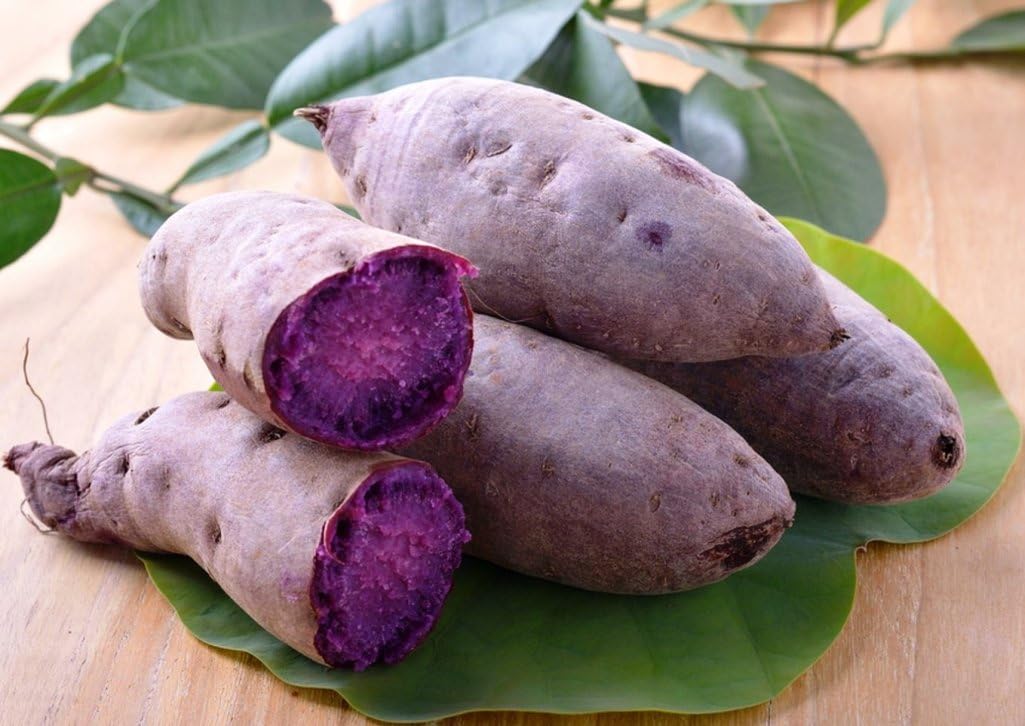 Organic Japanese Purple Sweet Potatoes 5 LBS - Non-GMO, Naturally Grown in USA - Perfect for Baking, Roasting & Healthy Snacks
