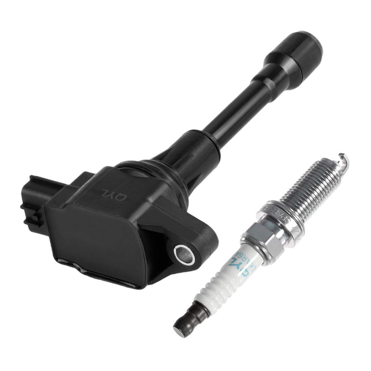 QYL Set of 4 Ignition Coils UF549 & Iridium Spark Plugs 9029 - Compatible with 2007-2014 Nissan Altima, Versa, Sentra, Rogue, Cube, QX60, NV200 (2.5L, 2.0L, 1.8L, 1.6L) - High Performance Engine Replacement Parts for Smoother Acceleration & Better Fuel Efficiency