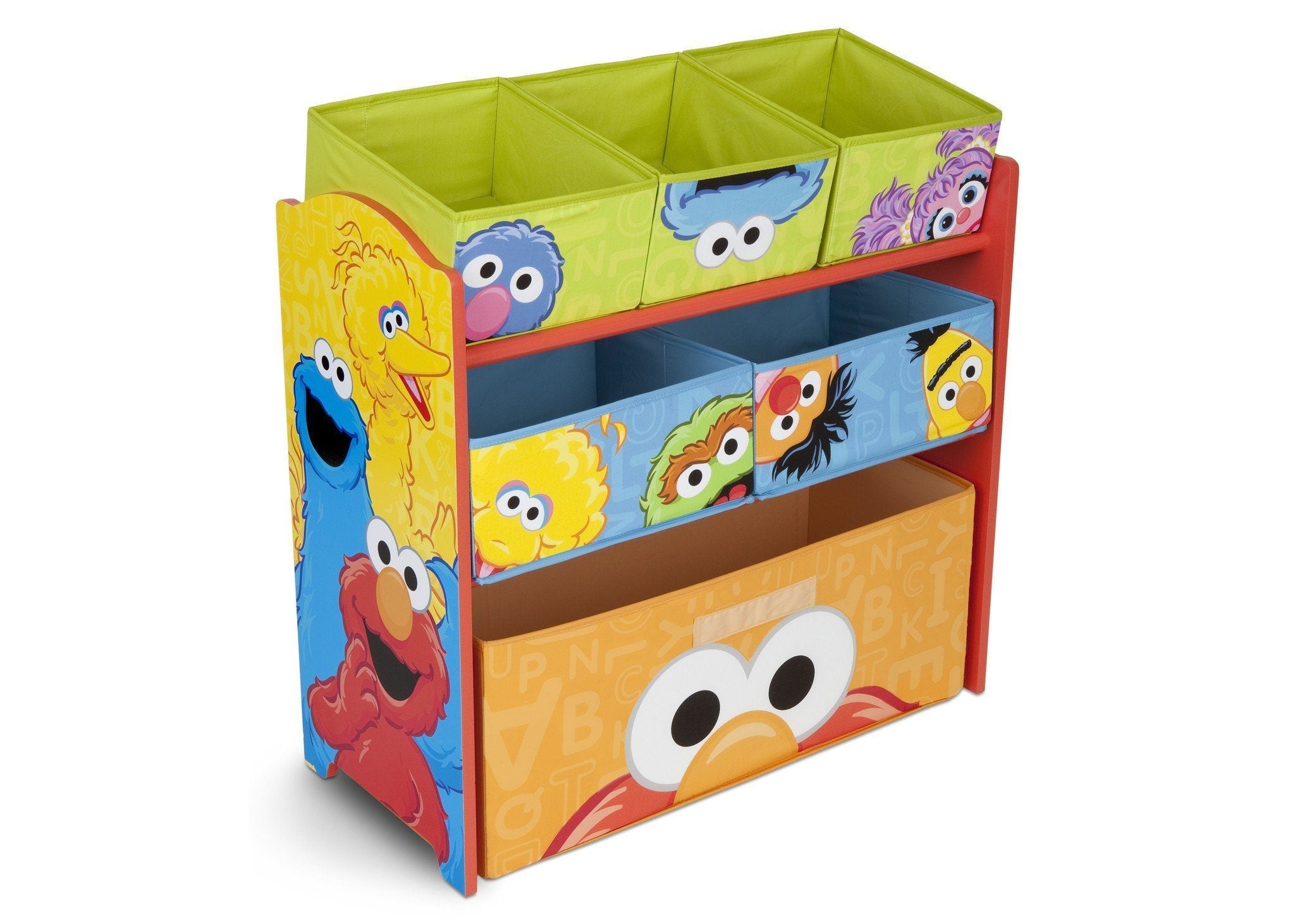 Sesame Street Kids Toy Storage Organizer - Multi Bin Toy Box for Playroom & Nursery Organization - Perfect for Toddler Toys, Books & Baby Essentials