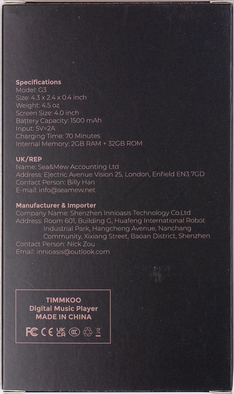 Innioasis 160GB MP3 Player with Bluetooth & WiFi, 4