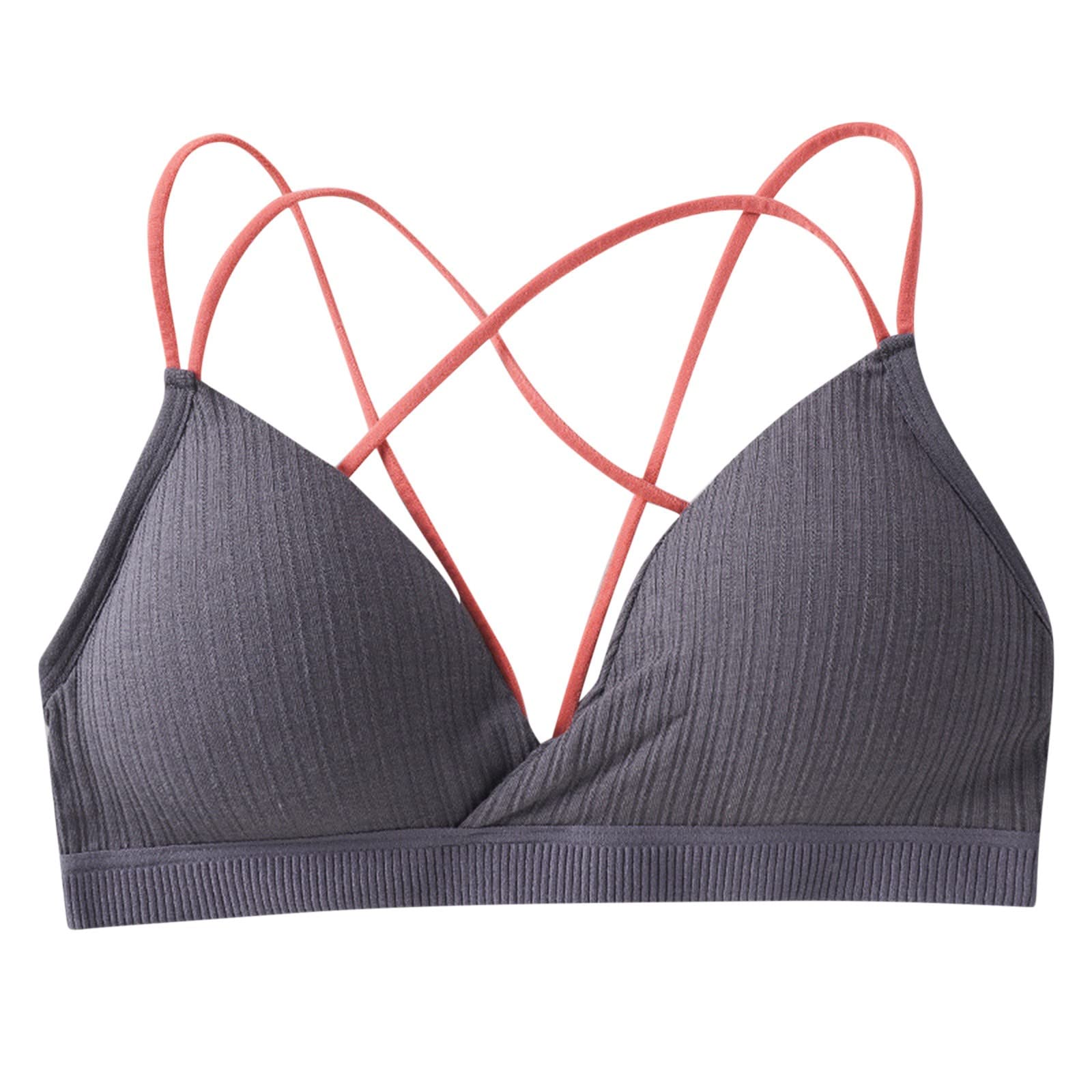 Women's Spiral Wrap Sports Bra - Cross Strap Support, No Steel Rings, Cotton Comfort for Yoga, Running & Gym Workouts