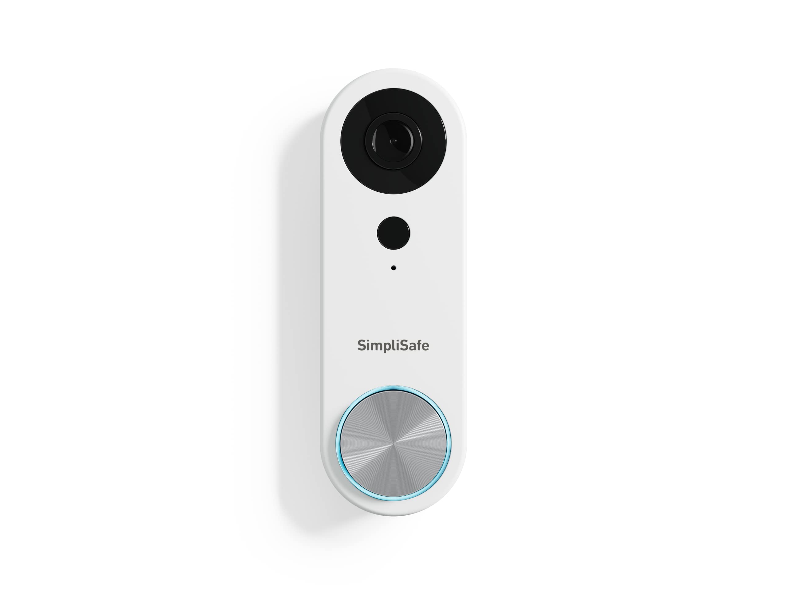 SimpliSafe Wired Doorbell 1080p HD Video - Compatible with SimpliSafe Home Security System - Latest Generation Smart Doorbell for Home Security & Monitoring - Perfect for Front Door, Apartment, and Office Entryways