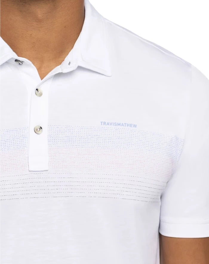 TravisMathew Gulf Side Polo Shirt for Men - Comfortable Short Sleeve Golf & Casual Wear - Perfect for Golfing, Office, and Outdoor Activities