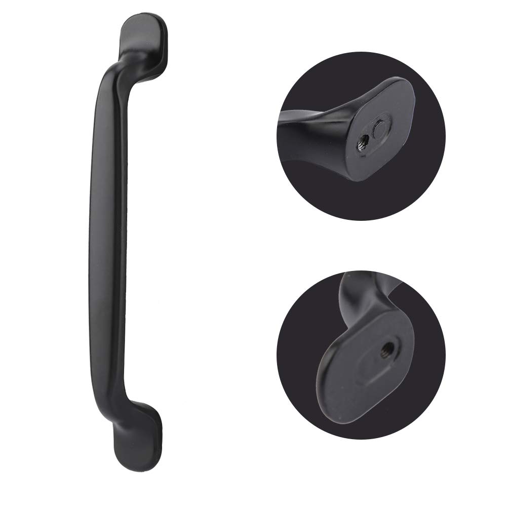 Premium Black Door Handle - Heavy Duty Cabinet & Wardrobe Drawer Pulls (2 Pack) - Perfect for Kitchen Cabinets, Bedroom Furniture & Office Storage Solutions
