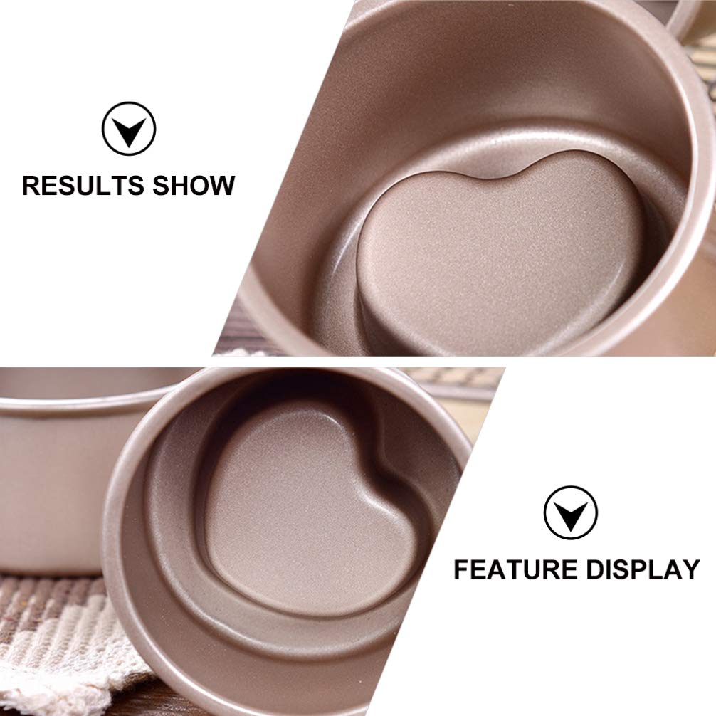 4-Piece Heart Shaped Cake Mold Set - Carbon Steel Baking Molds for DIY Cakes, Cupcakes & Desserts - Perfect for Birthdays, Weddings & Home Baking