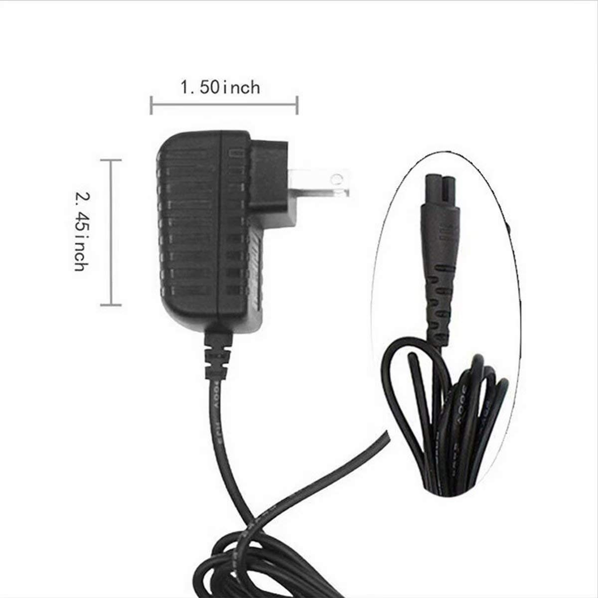 DKKPIA AC/DC Adapter Power Charger for Remington FR-730 FR750 FR-750 R-650 Shavers - Replacement Power Supply Cord for Home & Travel Use