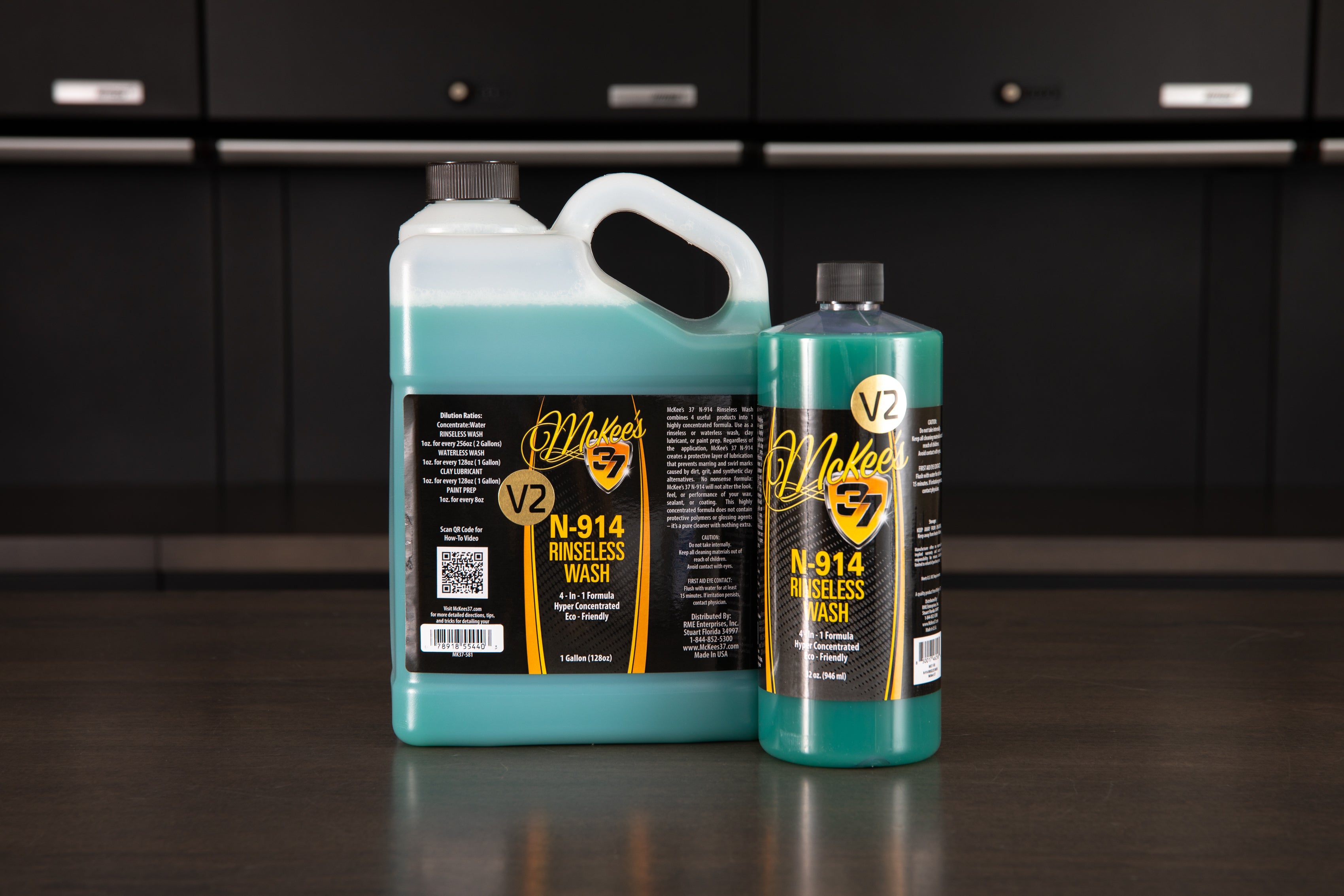 McKee's 37 N-914 Rinseless Car Wash & Wax Concentrate - Waterless Cleaning Solution for Cars, Trucks & Motorcycles - Perfect for Quick Detailing, RV & Boat Maintenance