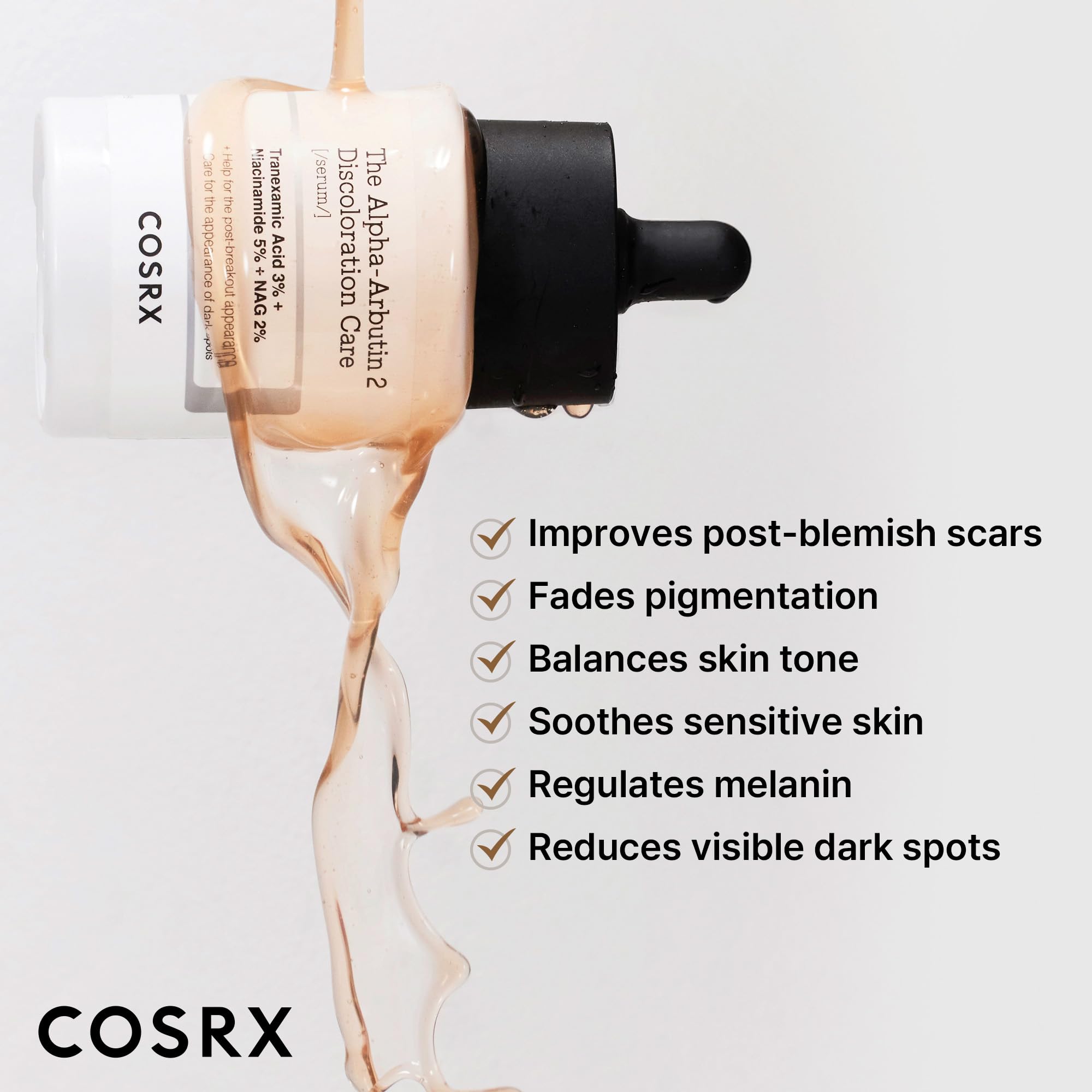 COSRX 2% Alpha Arbutin Face Serum with Niacinamide - Brightening Korean Skincare for Dark Spots & Hyperpigmentation