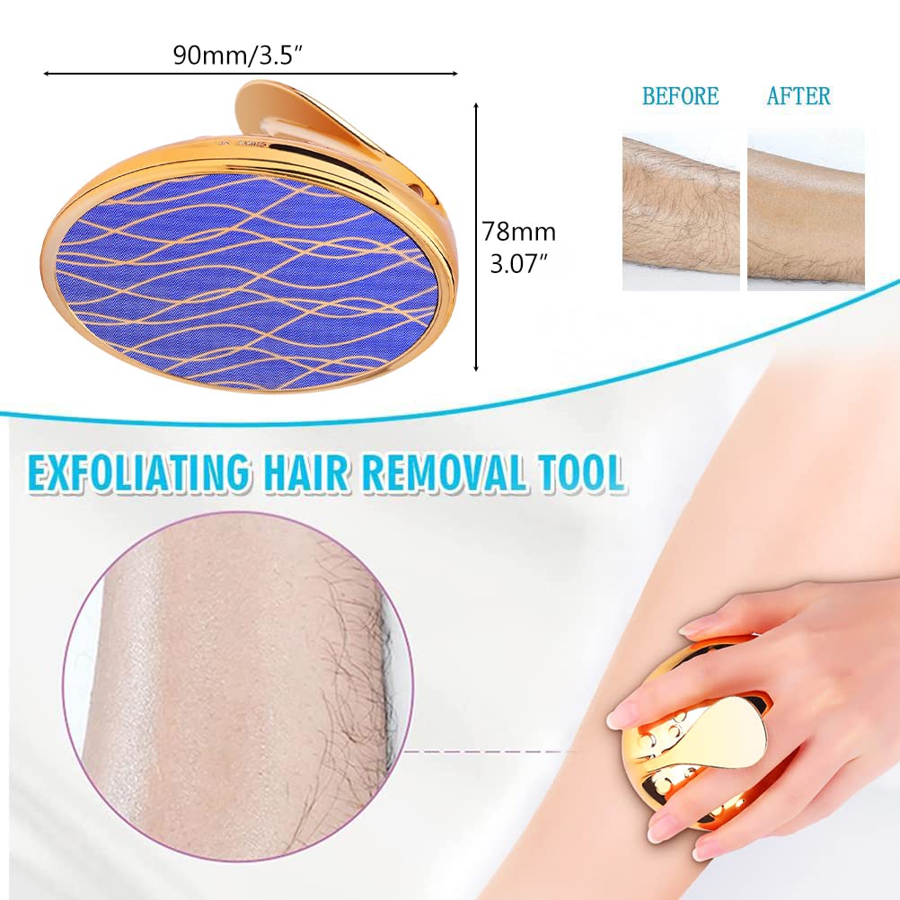 Crystal Nano Hair Eraser for Women & Men - Painless Hair Removal Without Shaving - Rose Gold Hair Remover for Arms, Legs, Back & Body | Perfect for Smooth Skin at Home, Travel & Salon Use