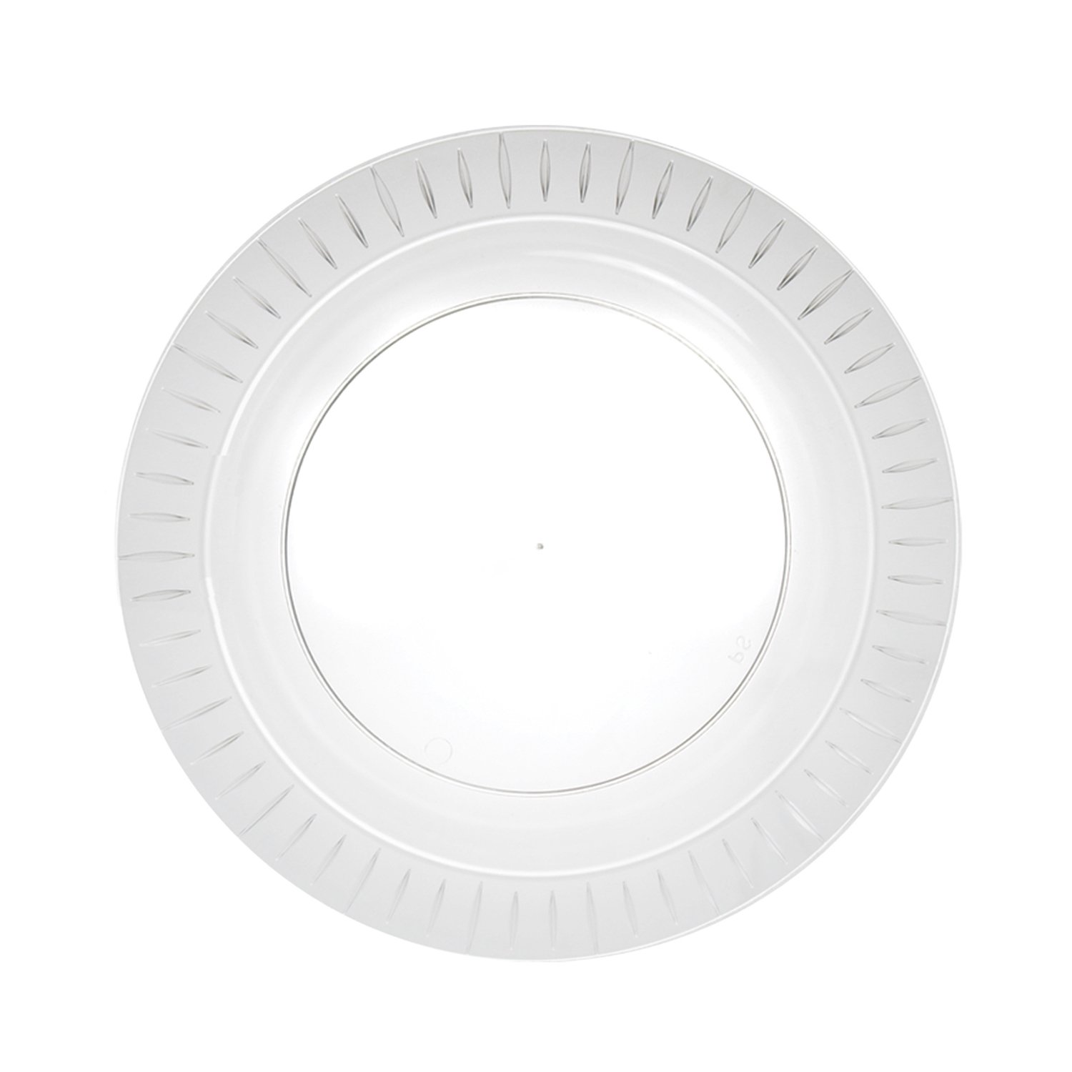 Elegant Clear Hard Plastic Round Salad Plates 7.5 Inch - 280 Pack for Party, Wedding, Catering & Events - Disposable Dinnerware for Elegant Gatherings