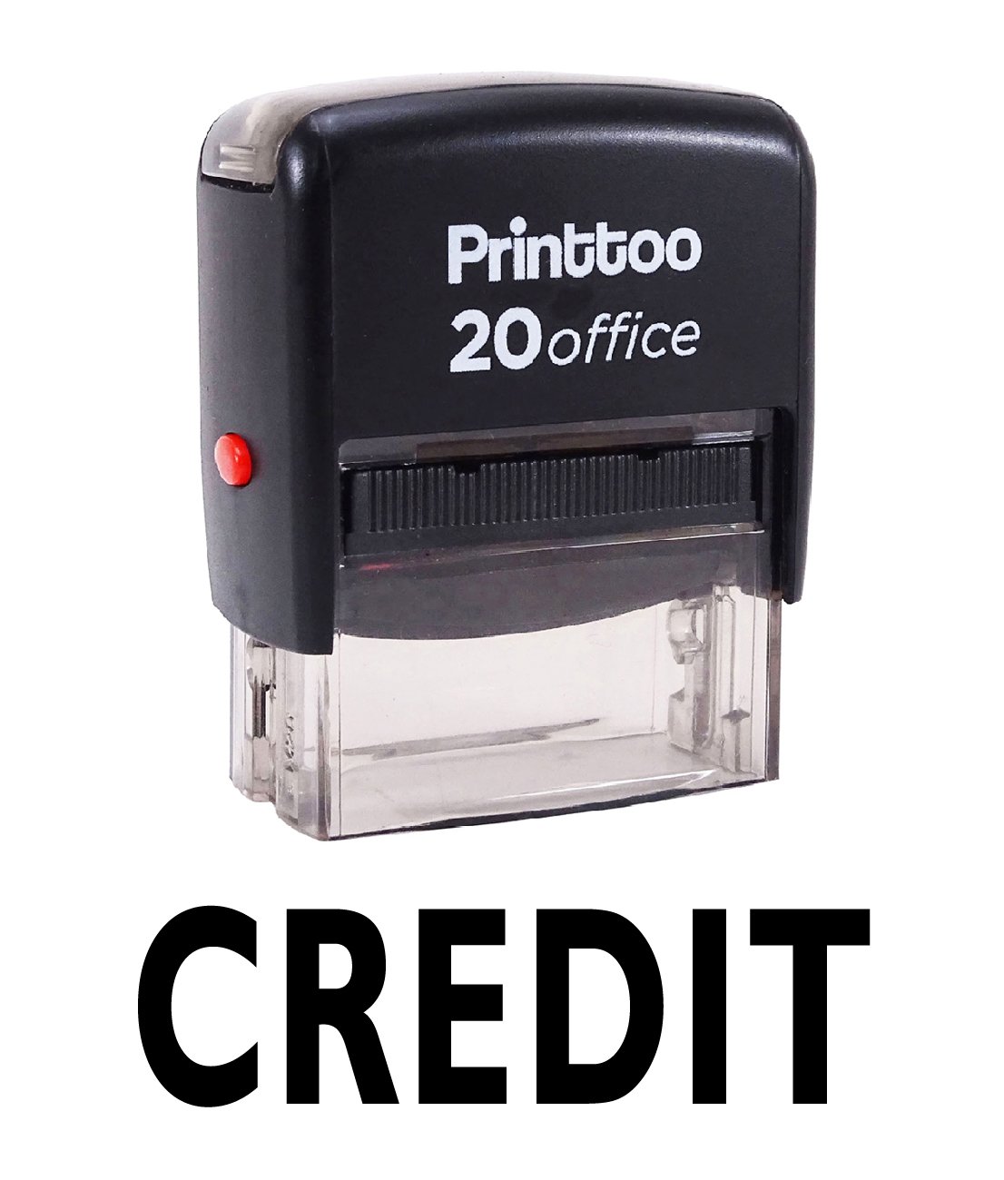 Custom Self Inking Rubber Stamp for Office & Business - Printtoo Personalized Credit Stamp (Black) | Perfect for Document Signing, Paperwork & Mail