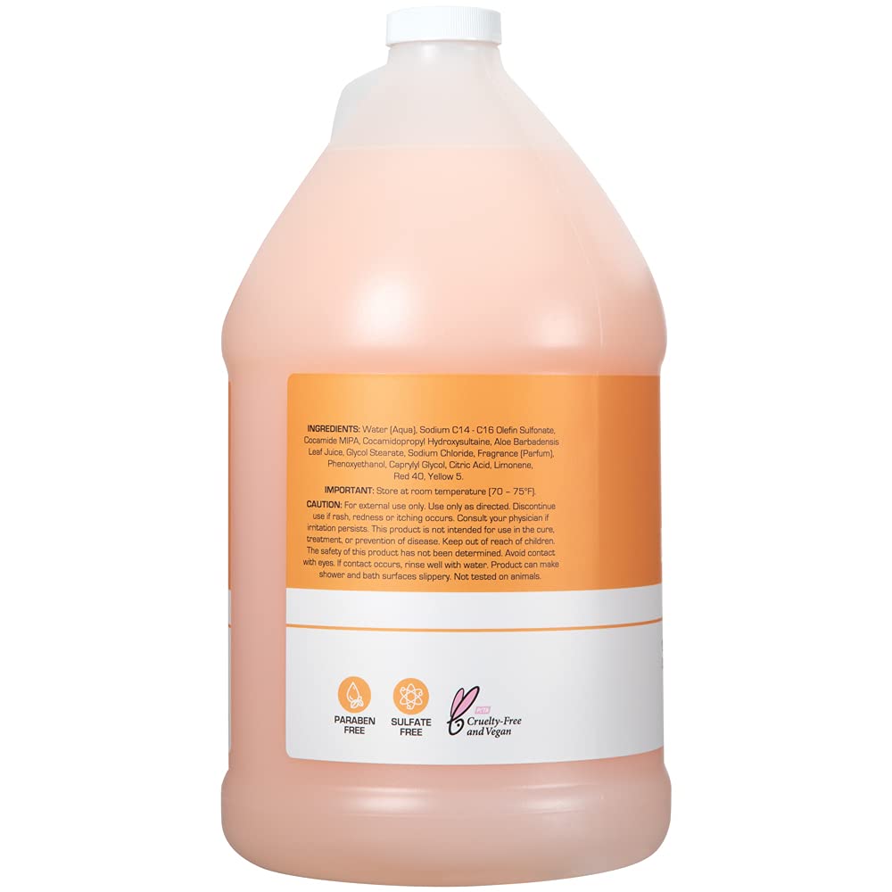 Ginger Lily Farms Club & Fitness Shampoo + Conditioner + Body Wash Bundle - Citrus Scent, 1 Gallon Each - Gym, Salon & Home Use for Men & Women