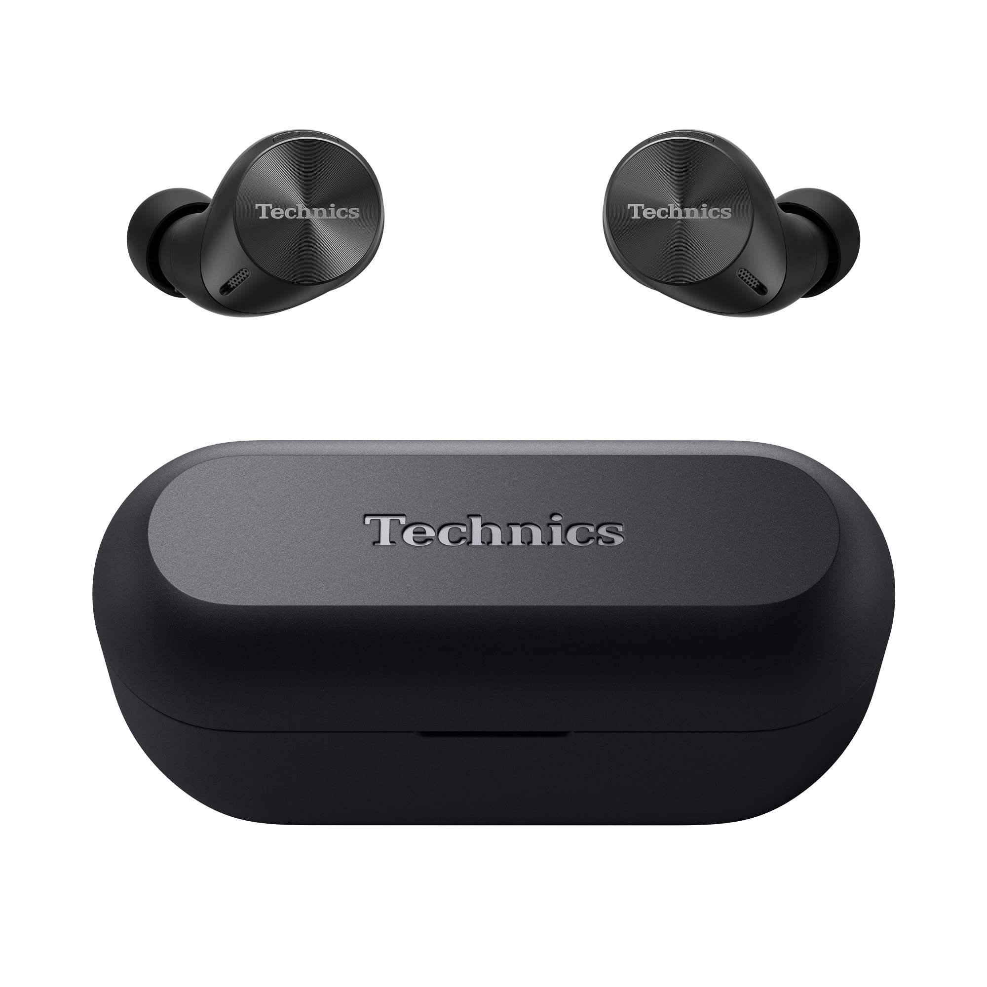 Technics EAH-AZ60M2 Premium Wireless Earbuds with Active Noise Cancelling, Multipoint Bluetooth for 3 Devices, Comfortable In-Ear Design, Wireless Charging Case (Black) - Perfect for Travel, Workouts & Commuting