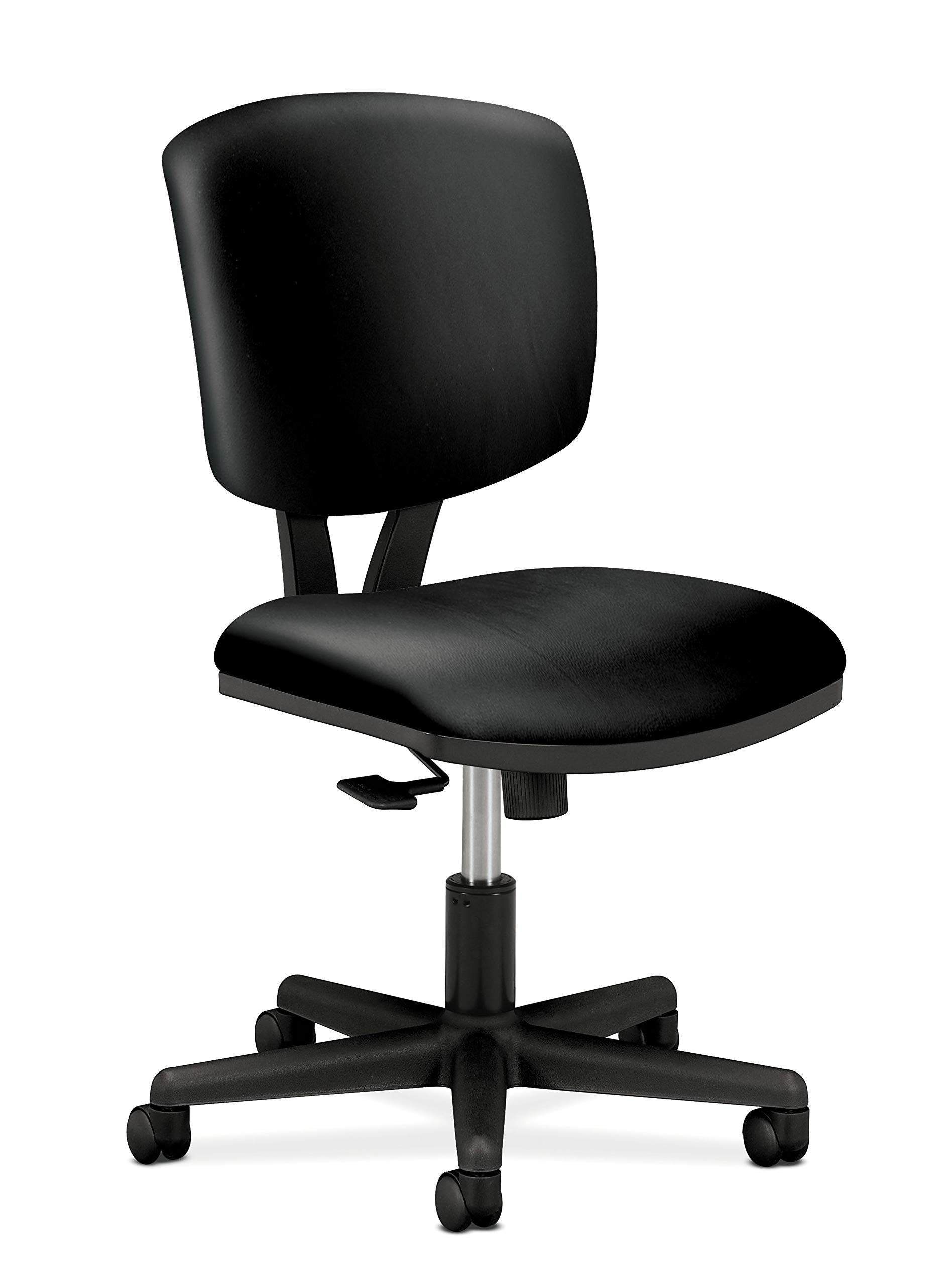 HON Volt SofThread Leather Task Chair - Ergonomic Office Desk Chair with Adjustable Height, Black - Perfect for Home Office, Gaming & Workspace Comfort
