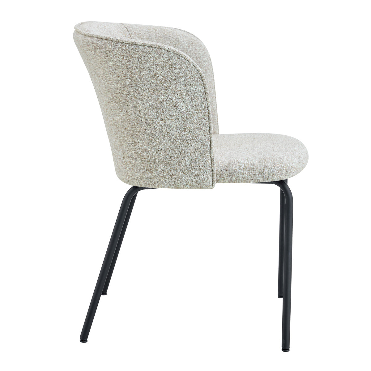 Anita Fabric Dining Chairs Set of 2 - Modern Upholstered Kitchen Chairs with Solid Wood Legs for Dining Room, Kitchen, Breakfast Nook & Small Spaces