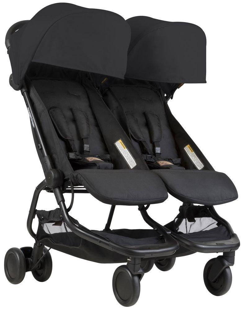 Mountain Buggy Nano Duo Compact Double Stroller - Lightweight Travel Stroller for Two Kids - Perfect for Travel, Shopping & Outdoor Adventures